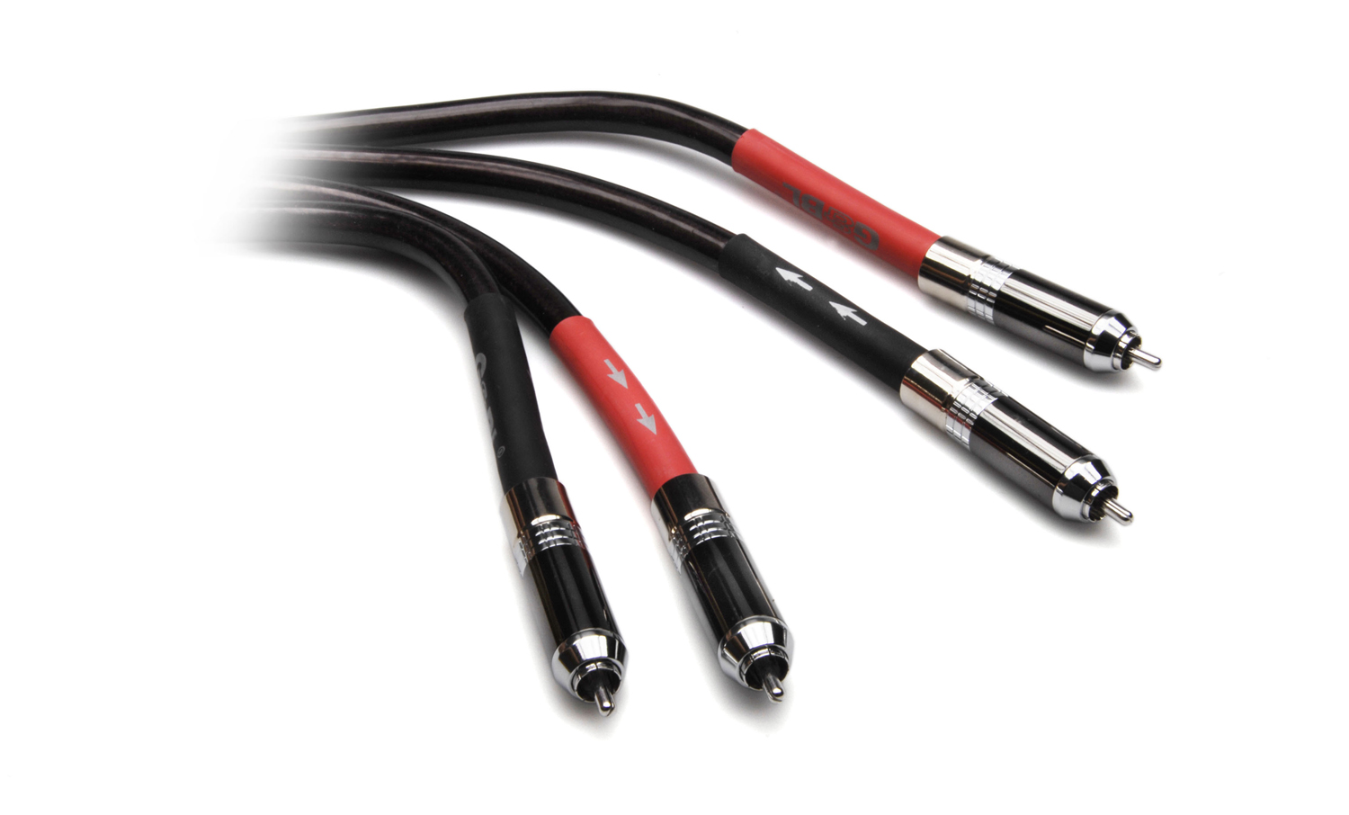 5559, audio cable 0,6m RCA-RCA rhodium connectors balanced & handmade 2pcs,