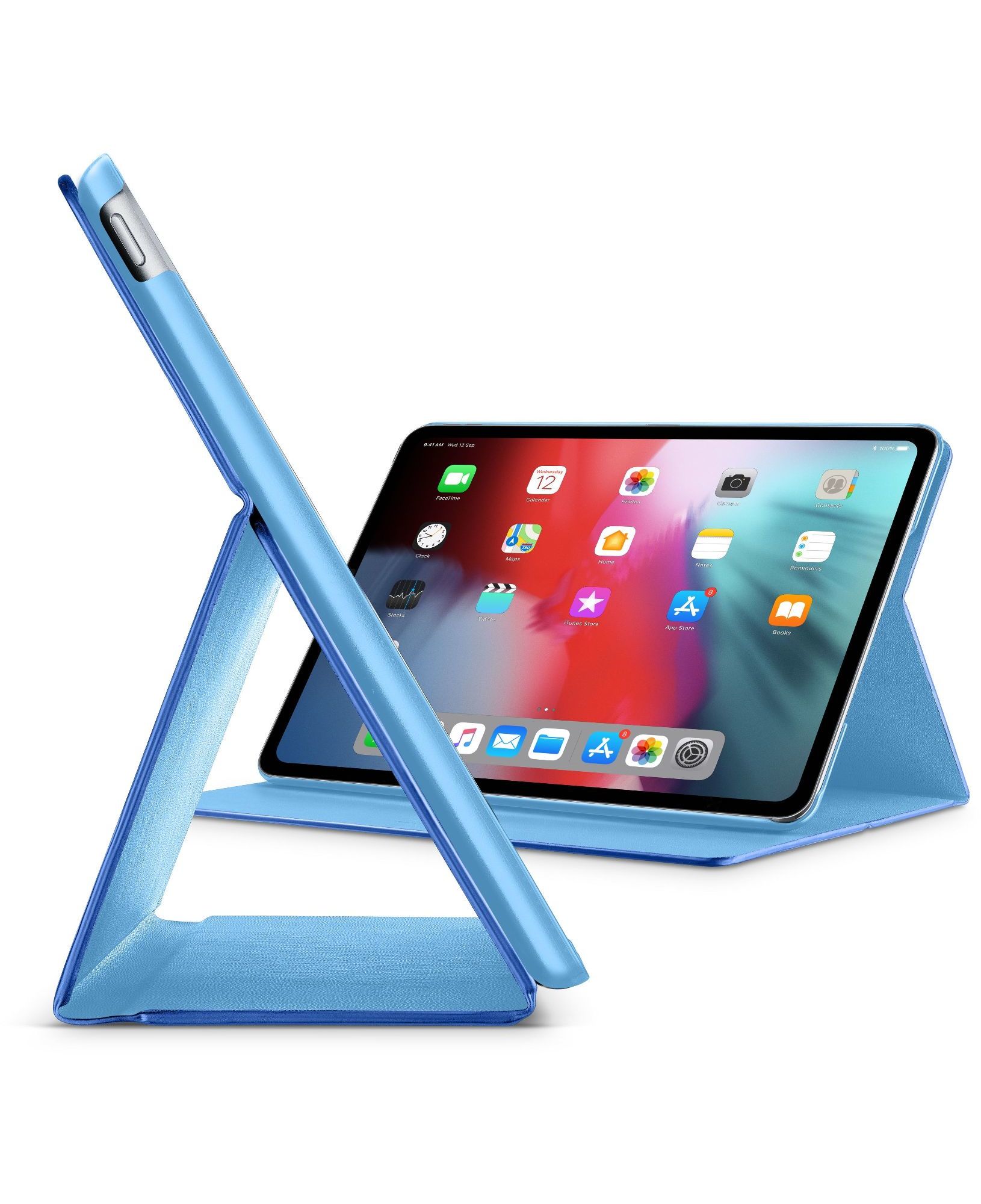 iPad Pro 11" (2018), hoesje slim stand, blauw