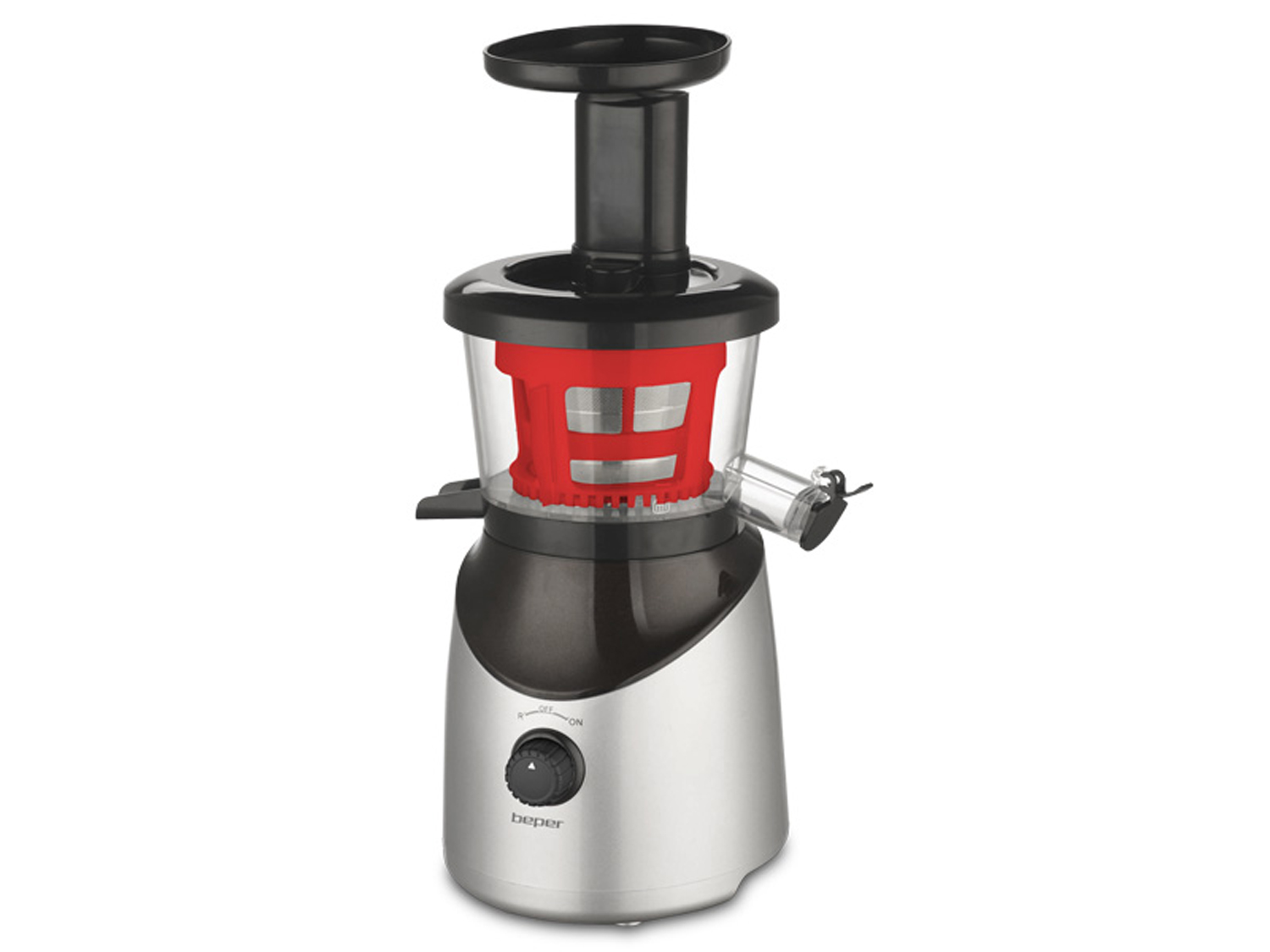 90.421R, slow juicer, stainless steel