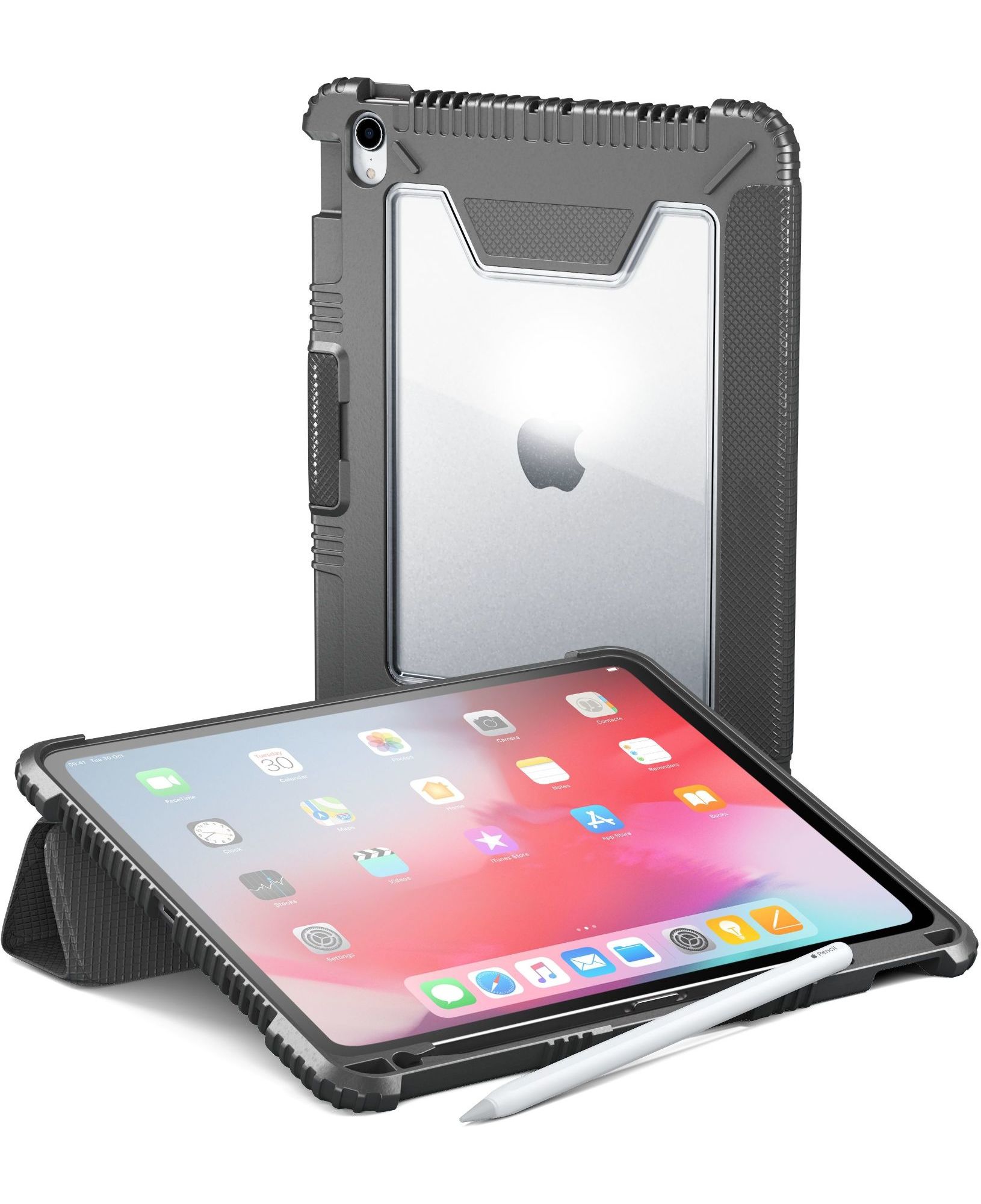 iPad Pro 11" (2018), case slim stand pencil slot, black