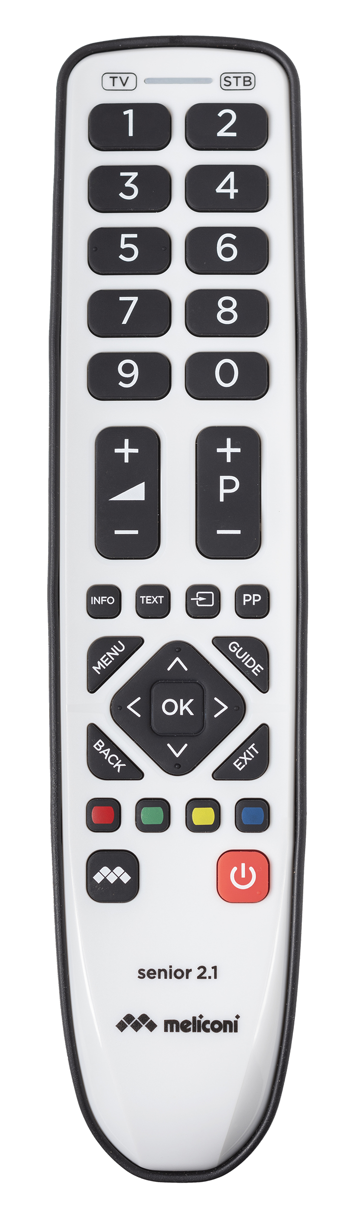 Gumbody senior 2.1, universal remote control tv & decoder rubber body, gray