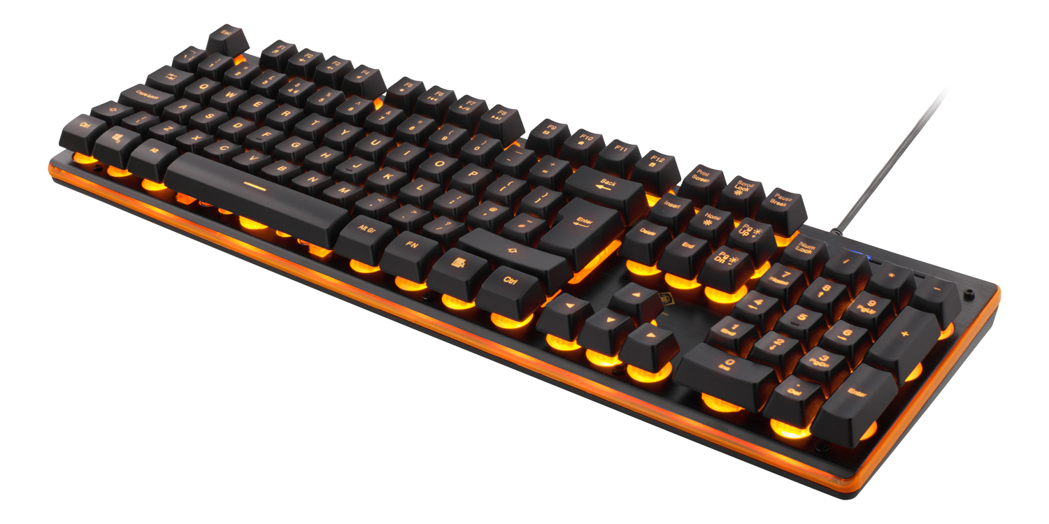 GAM-021UK, gaming keyboard Qwerty, black/orange