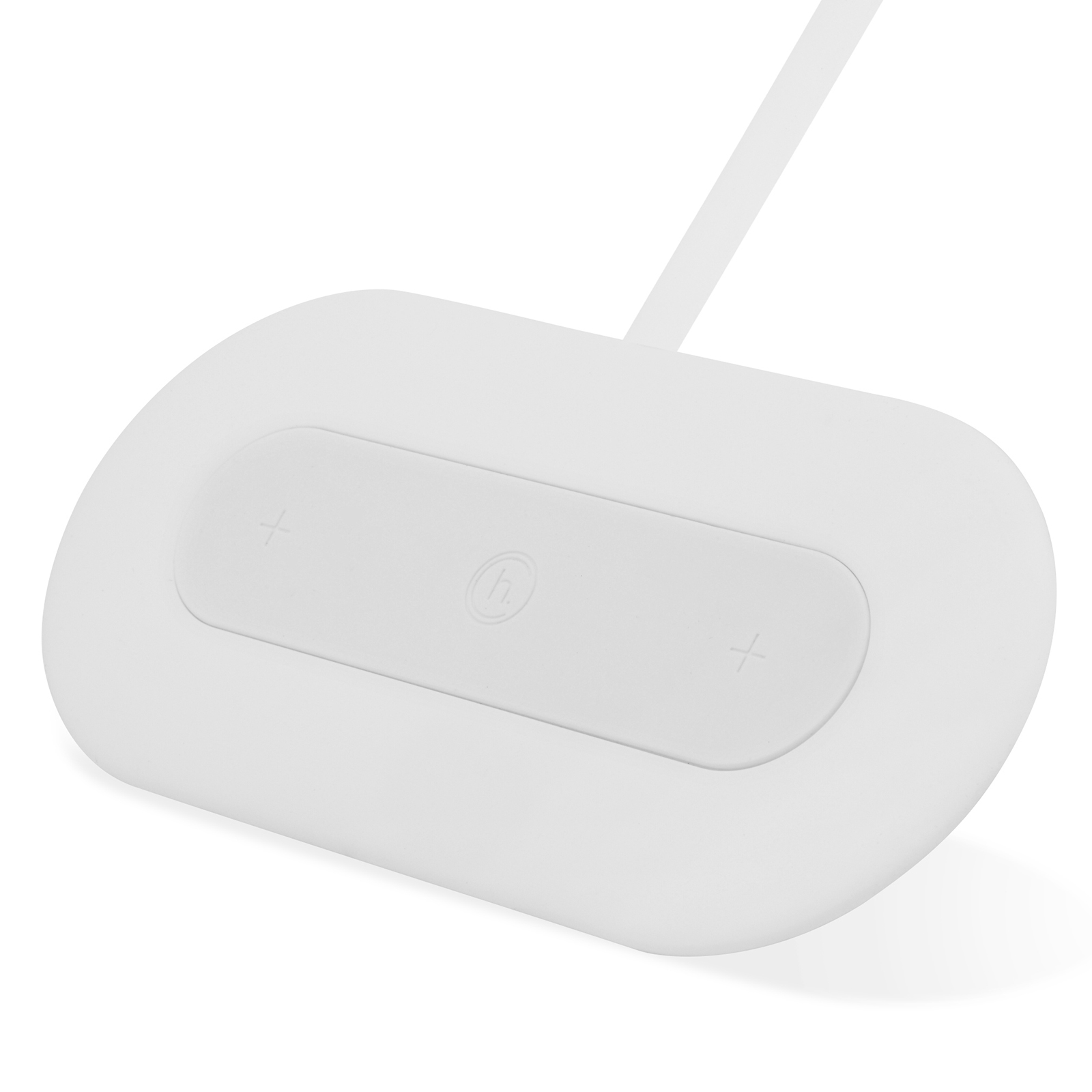 Wireless charger, double qi fast charge pad modena, white