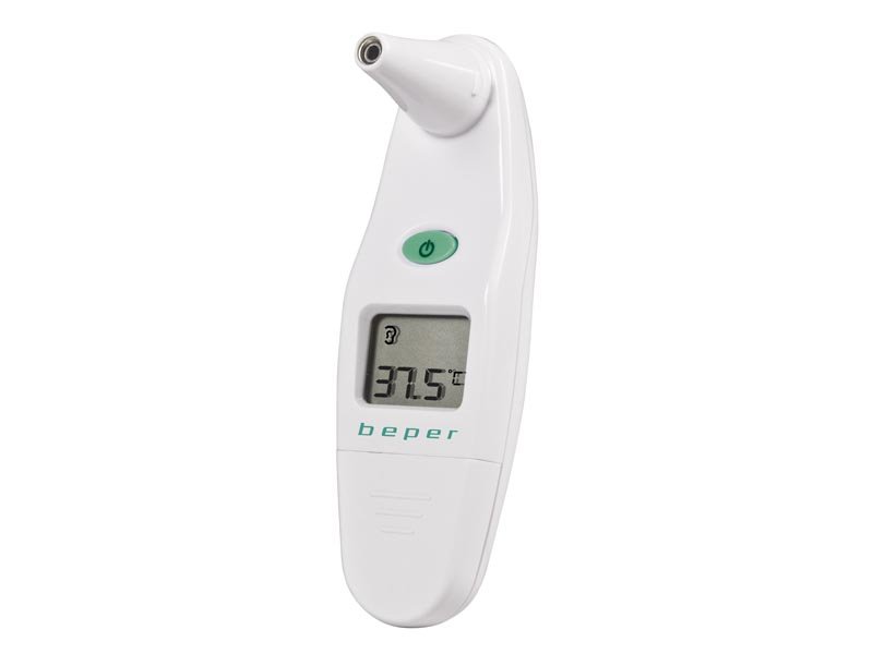 40.102, digital infrared ear thermometer, 32C - 43C, wit