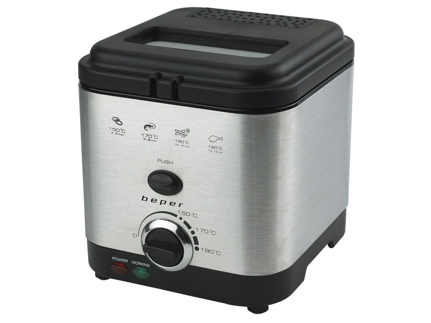 BC.352, friteuse, 1.5L, 900W, roestvrij staal