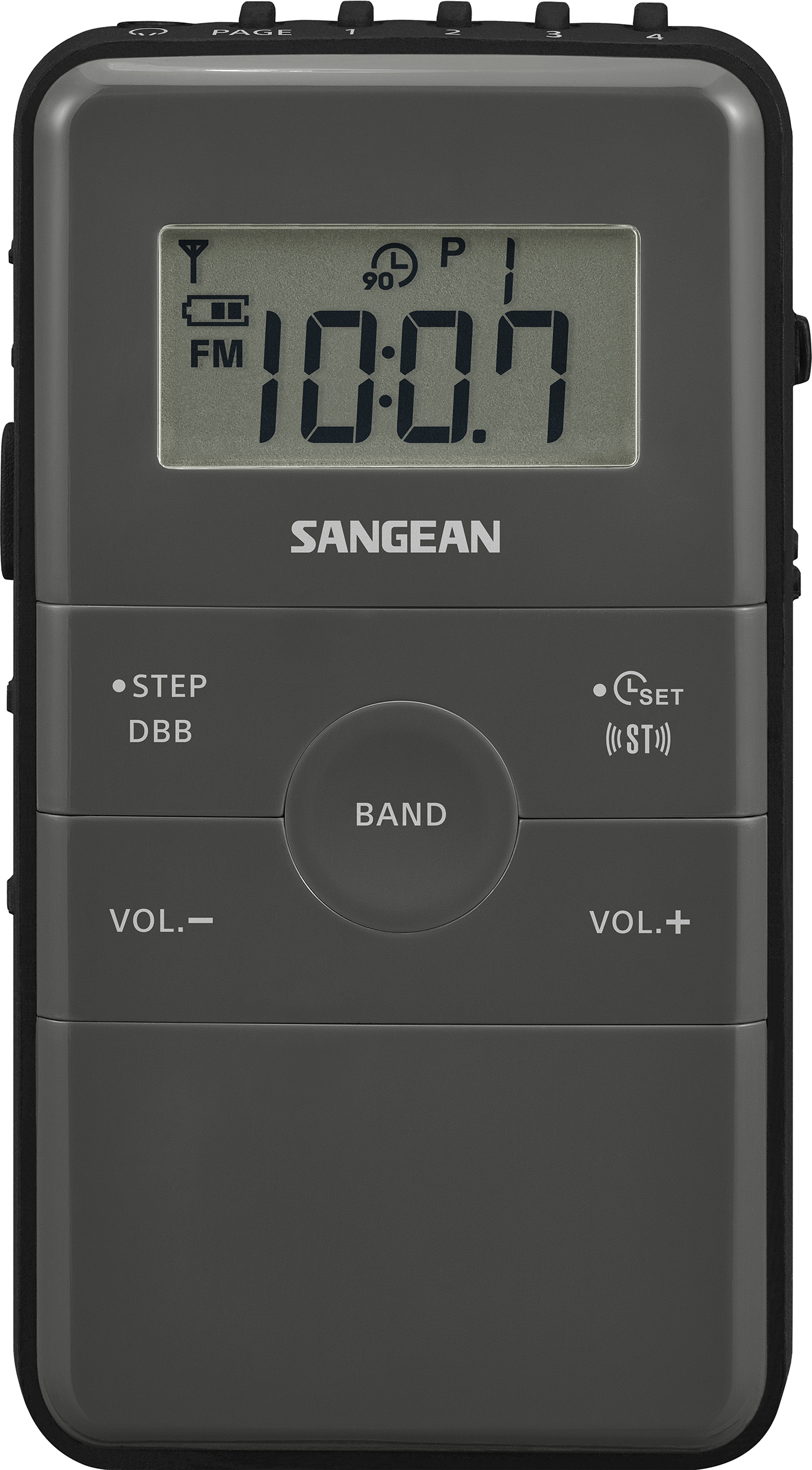 DT-140 (POCKET140), radio portable FM/AM, rechargeable, gris/noir
