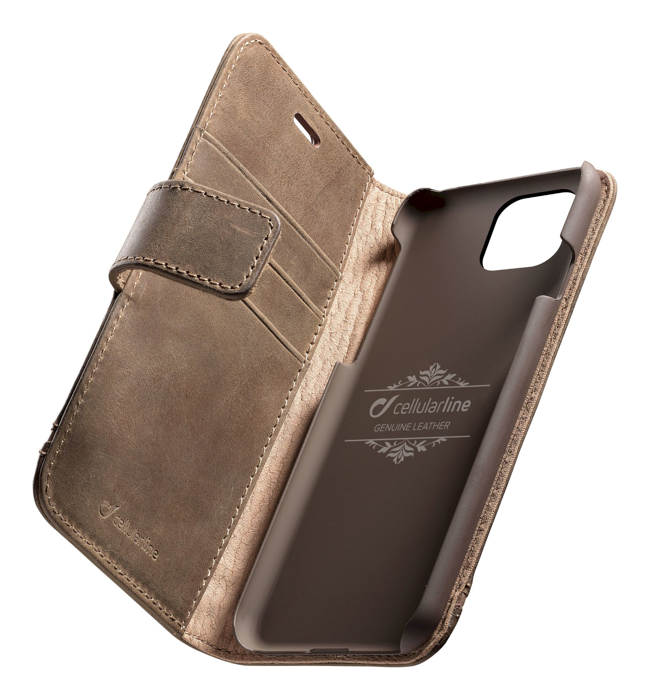 iPhone 11 Pro Max, case premium leather, brown