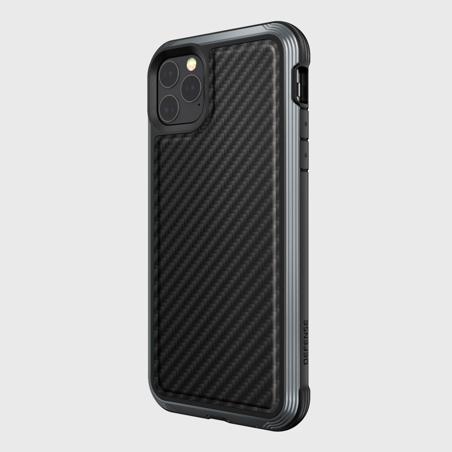 iPhone 11 Pro Max, case Defense Lux, black carbon fiber