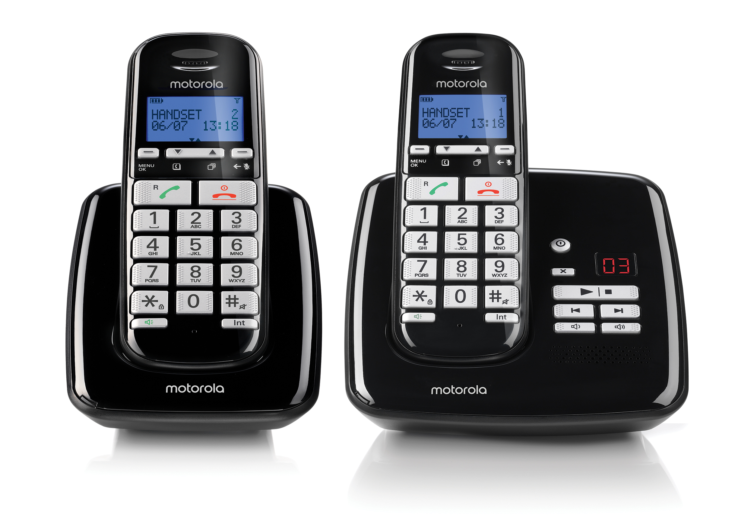 S3012, dect comfort dual handset answering machine, black
