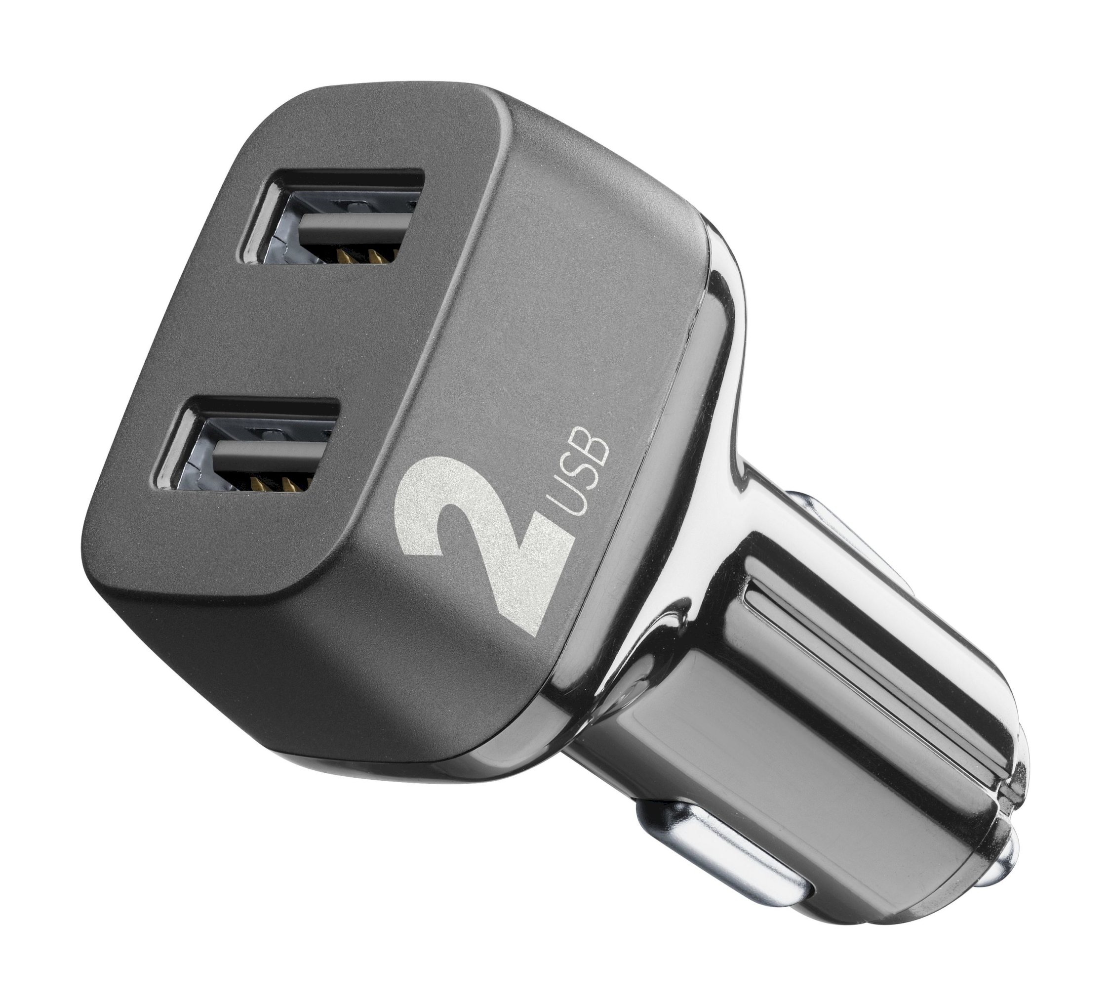 Car charger, multipower 2 usb 2 x 18W, black