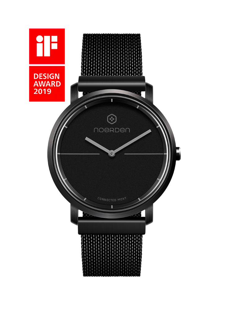Life 2+, hybride smartwatch, zwart
