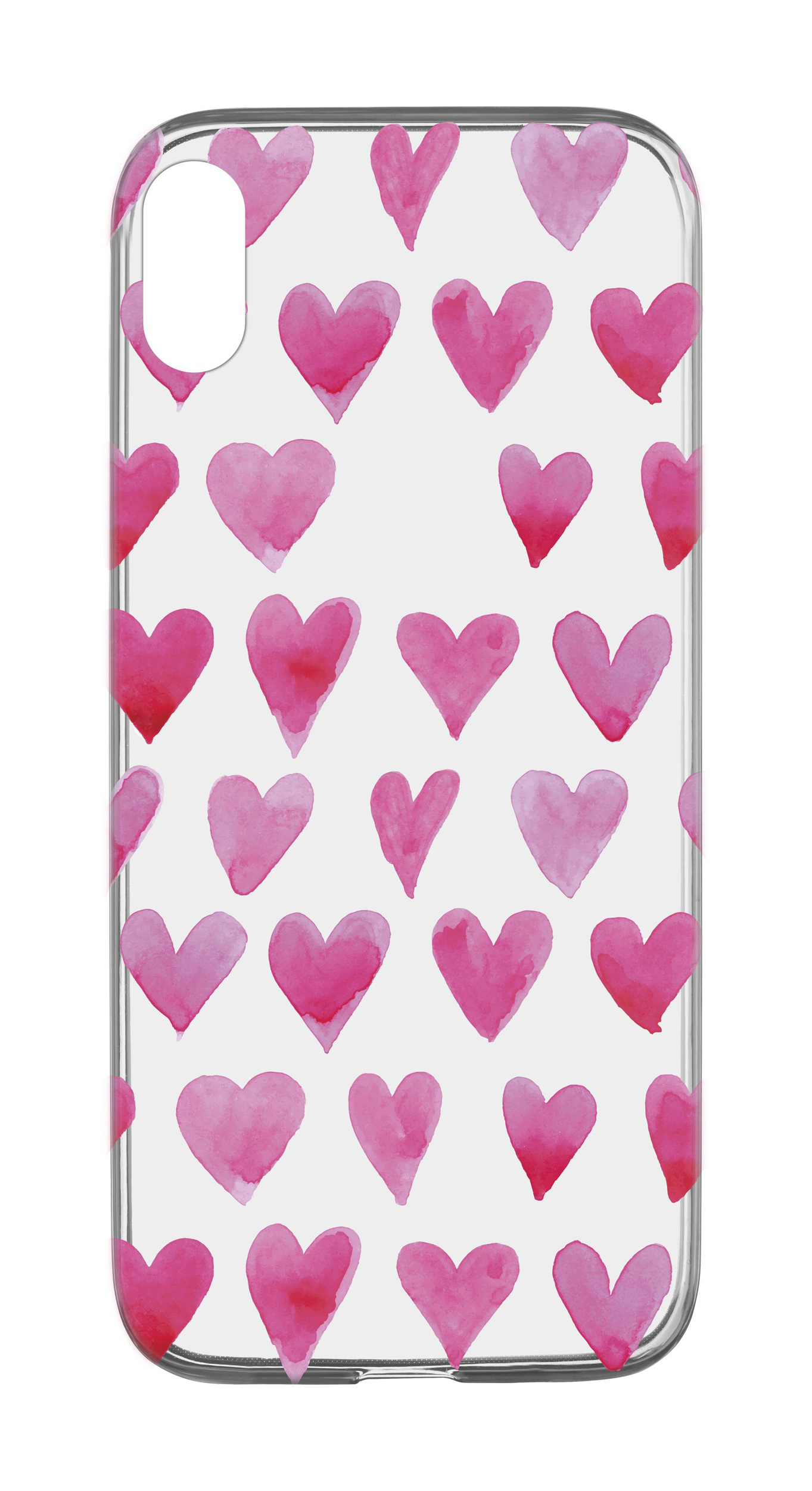 iPhone XR, case style, watercolor heart