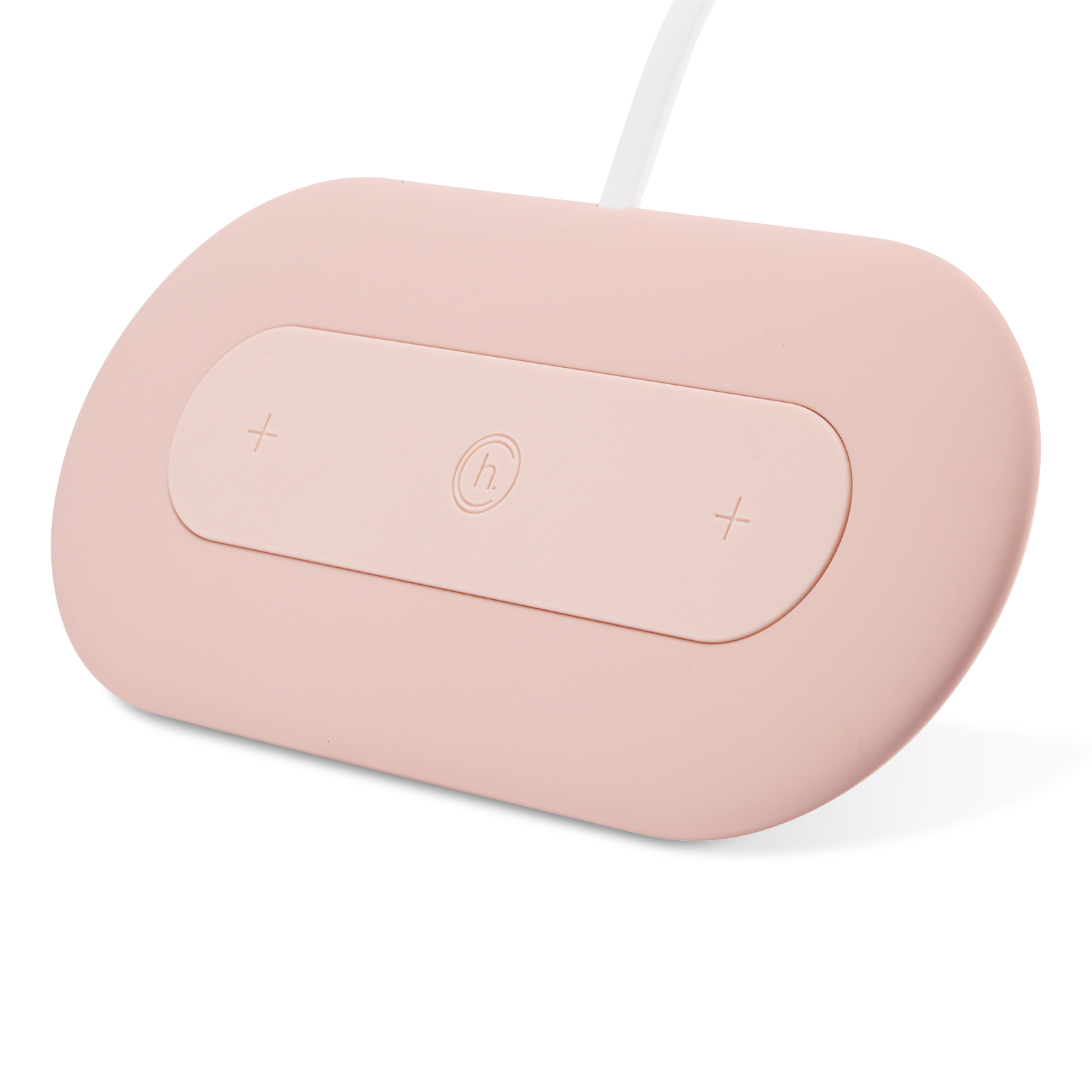 Wireless charger, double qi fast charge pad modena, blush pink