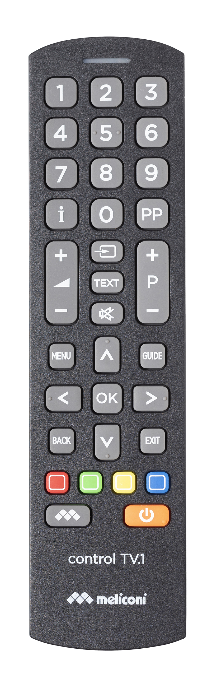 Control TV.1, universele afstandsbediening voor tv, zwart