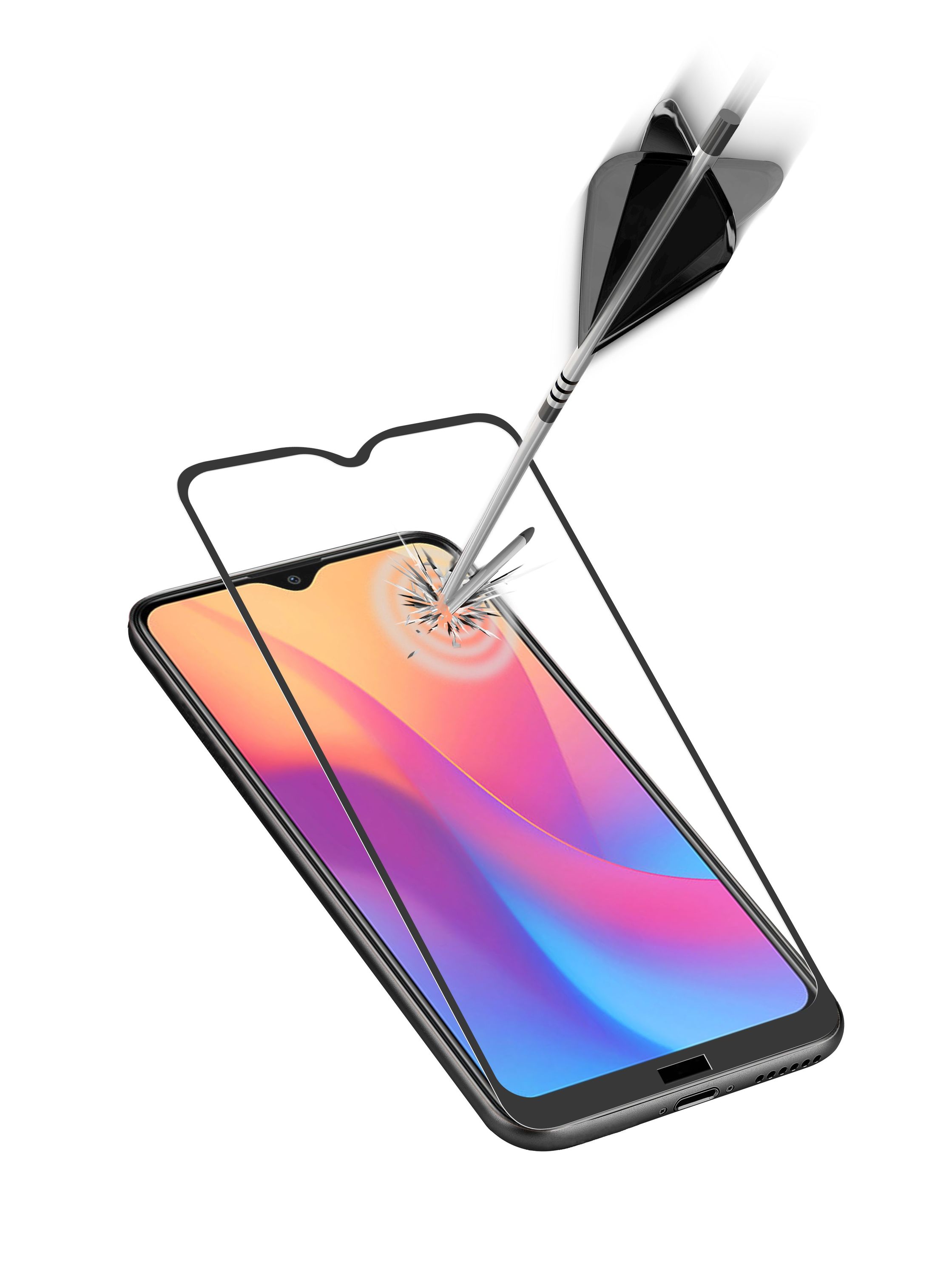 Xiaomi Redmi 8/8A, SP gehard glas capsule, zwart