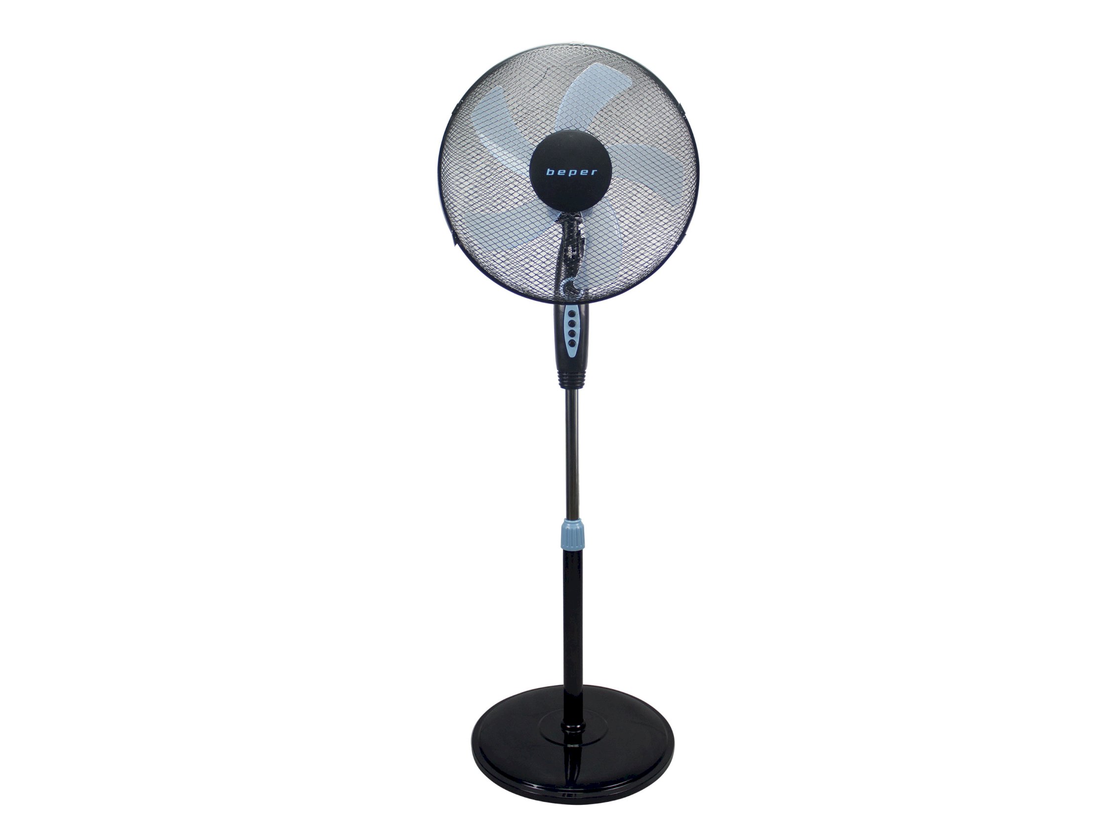 P206VEN130, round base stand fan with timer 40W, black/blue