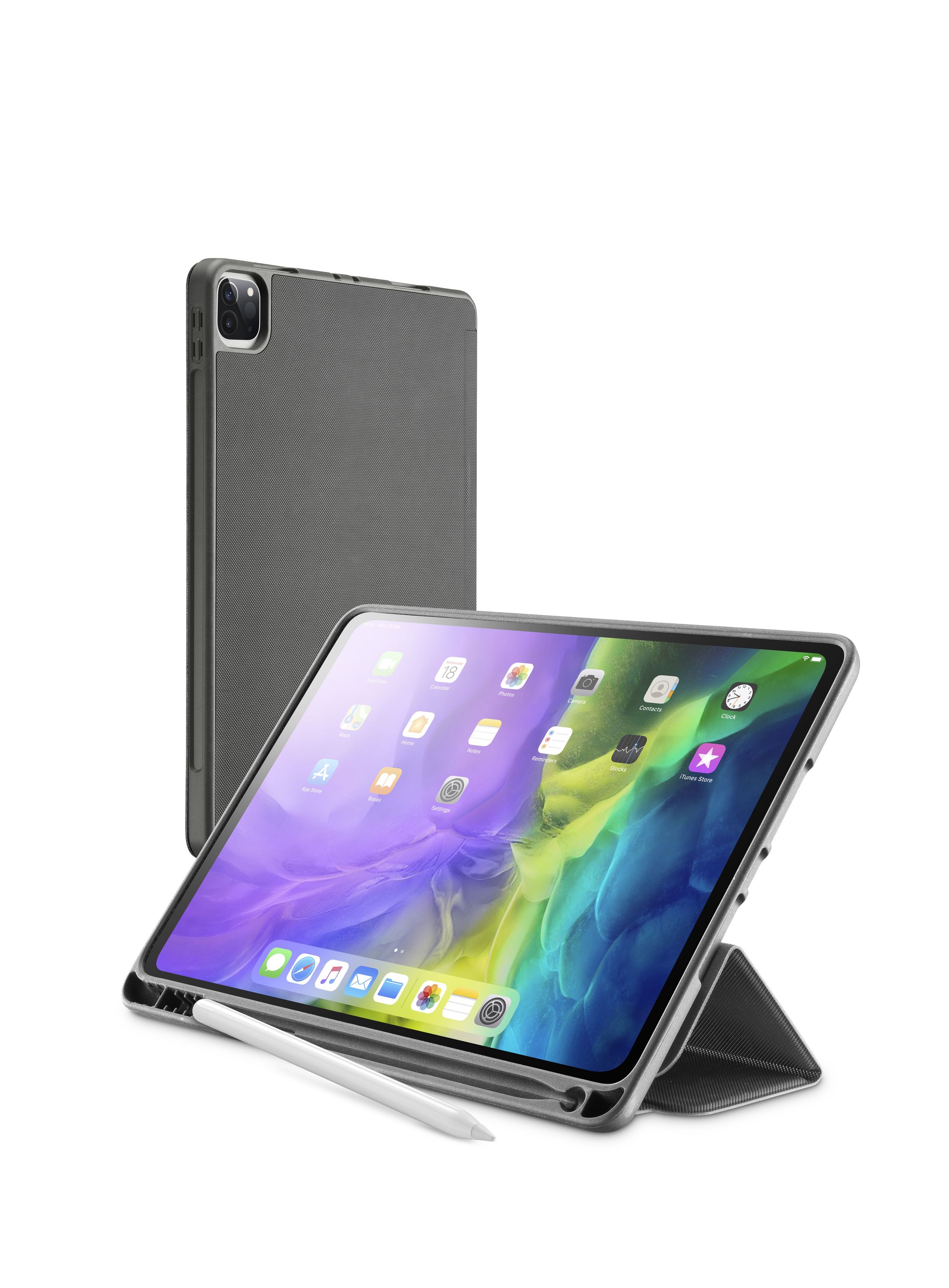 iPad Pro 11" (2020/2021), hoesje slim stand pencil slot, zwart