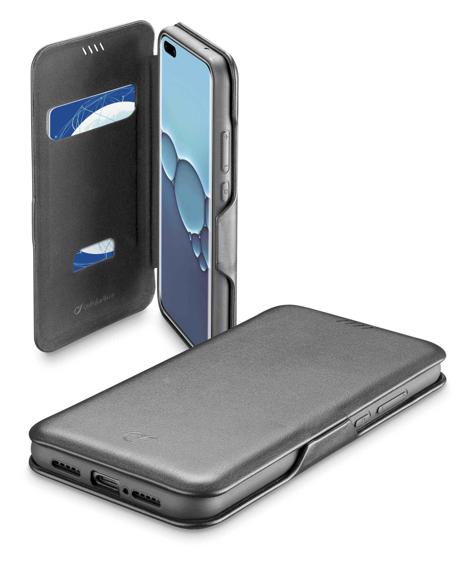 Huawei P40, case book clutch, black