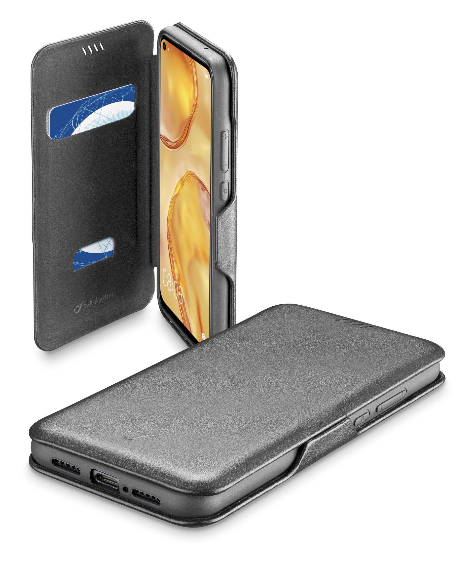 Huawei P40 Lite, case book clutch, black