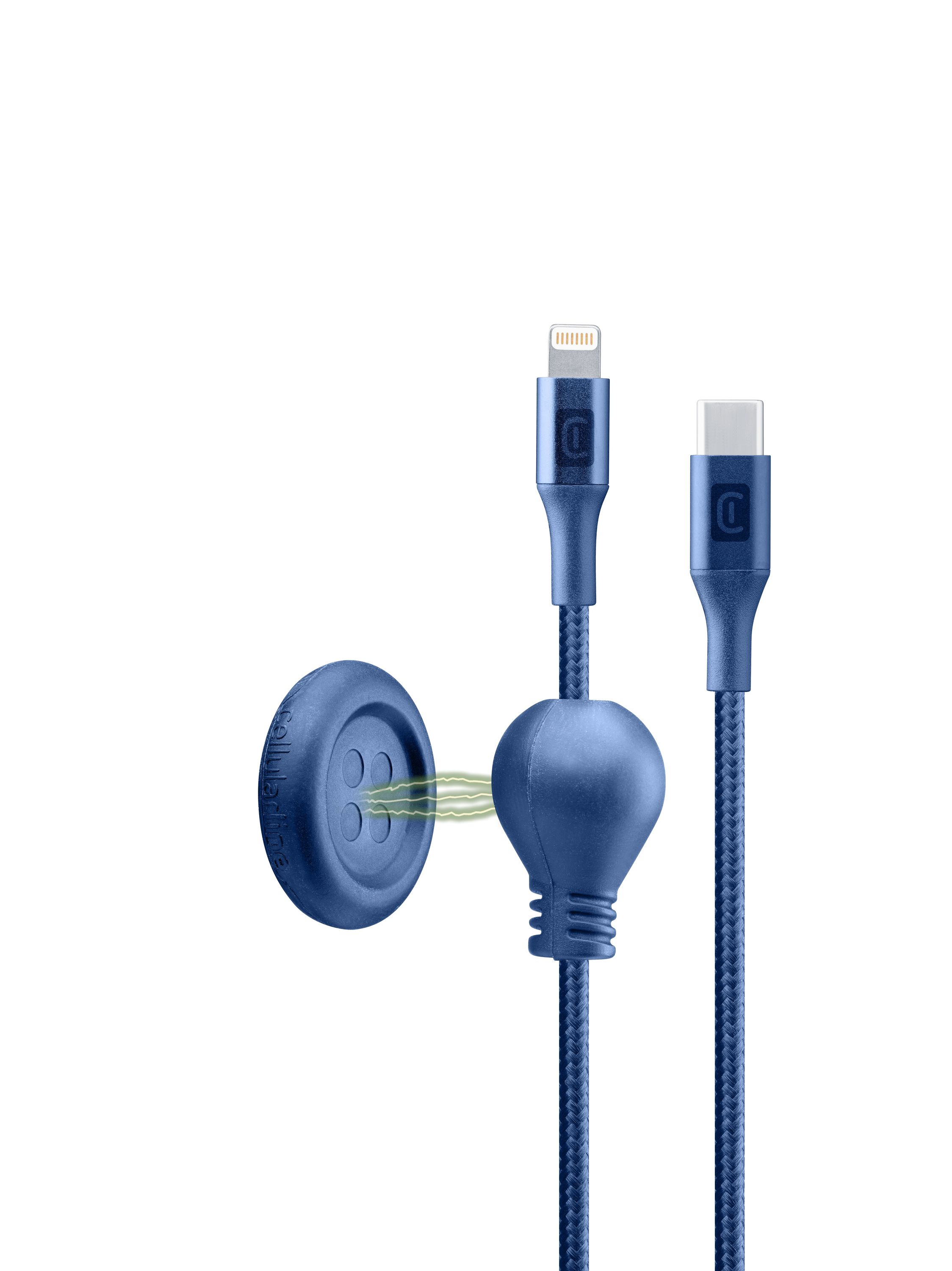 Data cable, Click bedside cable, usb-c to lightning, 1,5m, blue