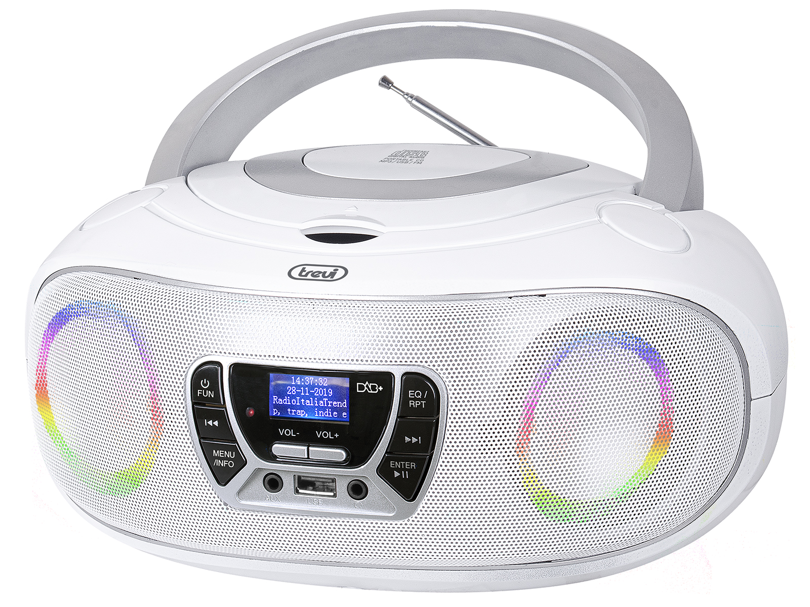 CMP-583 WHITE, boombox CD/DAB/USB/RGB, blanc