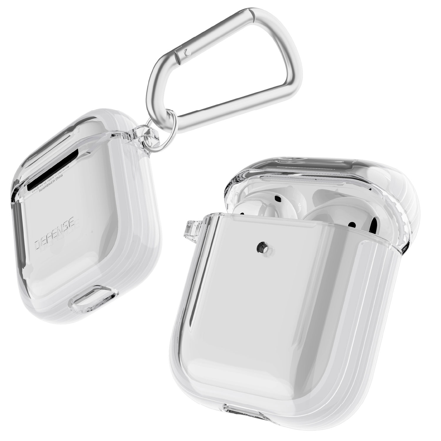 Airpods 2/1, hoesje Defense Clear, transparant