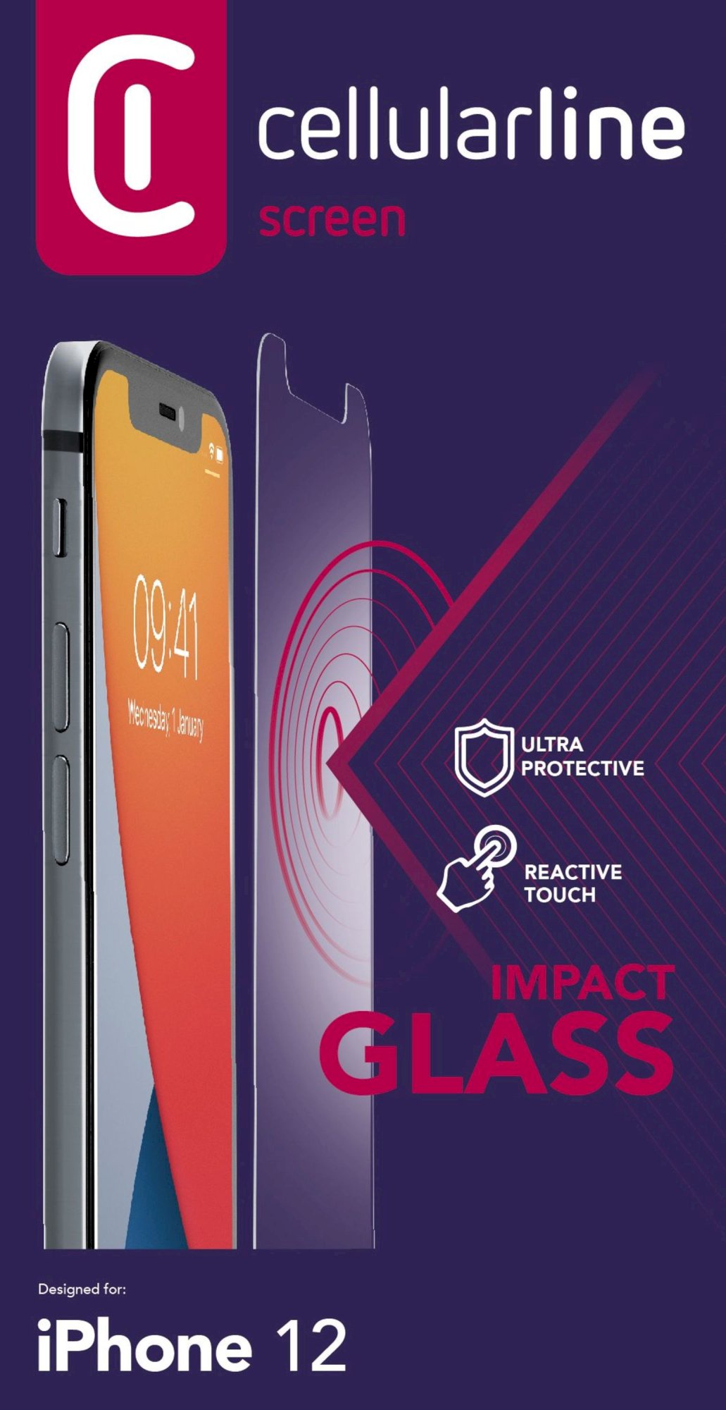 iPhone 12 Mini, SP tempered glass, transparent