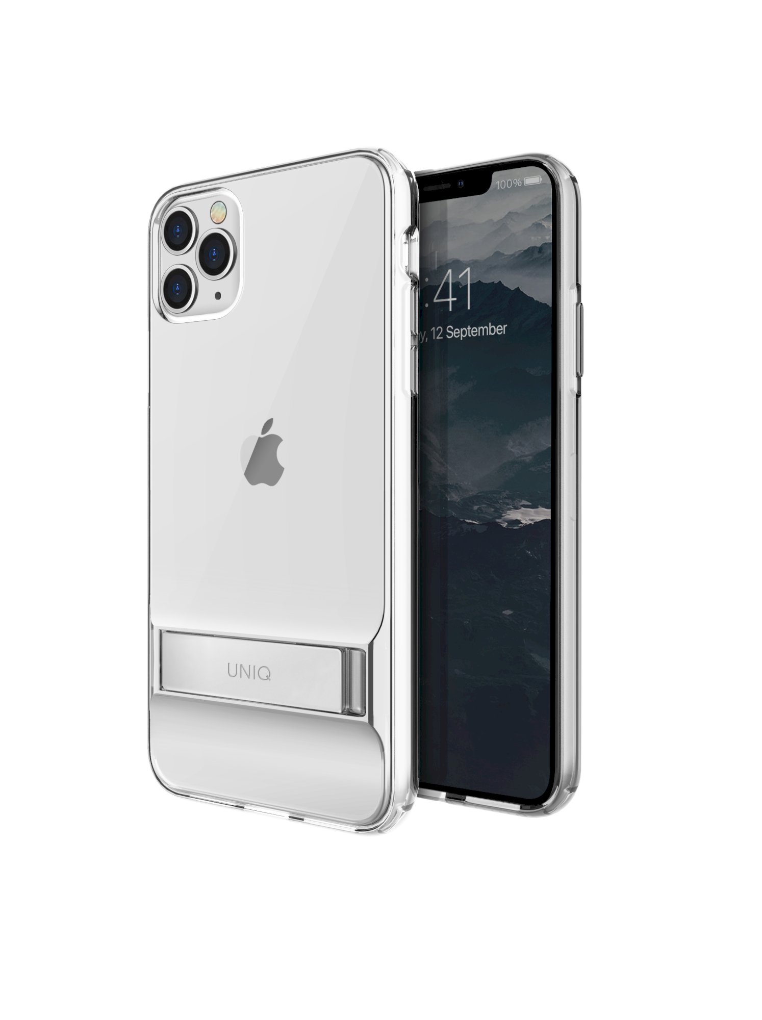 iPhone 11 Pro Max, case cabrio, stand up crystal, transparent