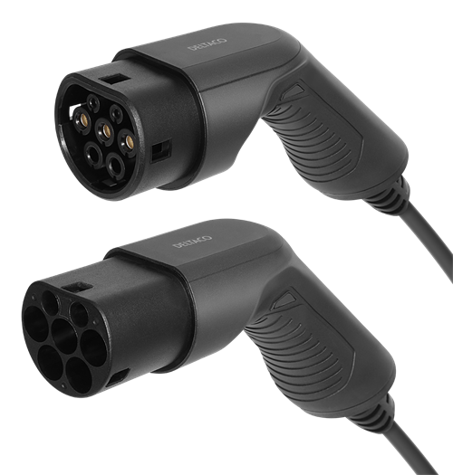 EV-1207, charging cable electric vehicle, mode 3, type 2 to type 2,