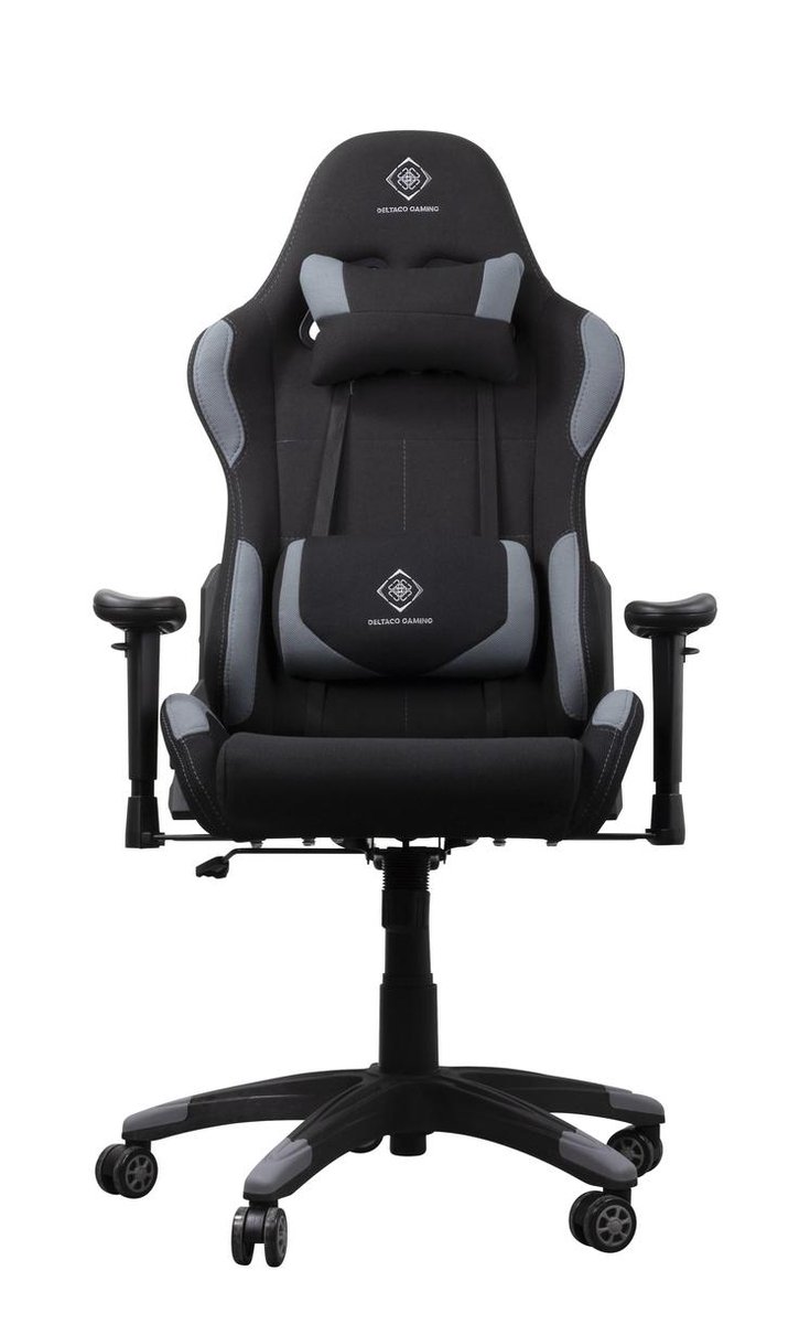 GAM-051-B, gaming chair nylon with neck and back cushion, black