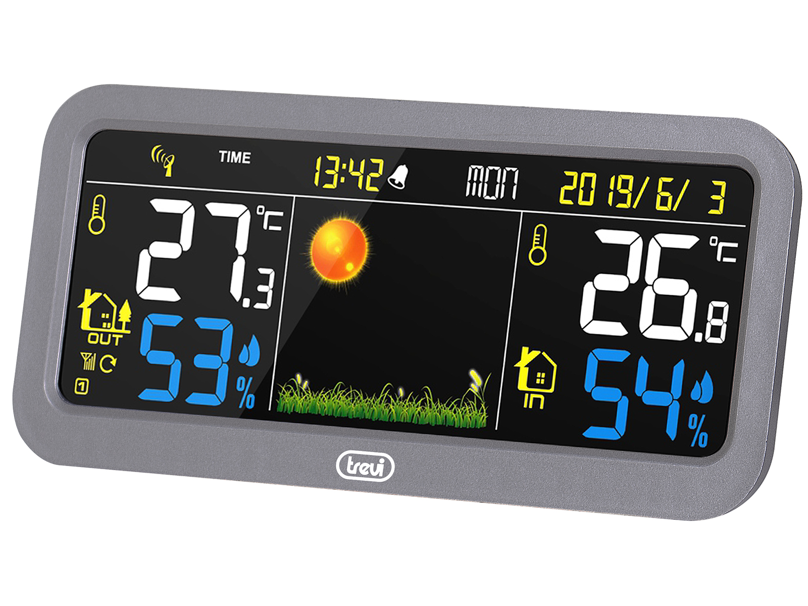 ME-3P20-RC, weather station color screen + ext. sensor, silver