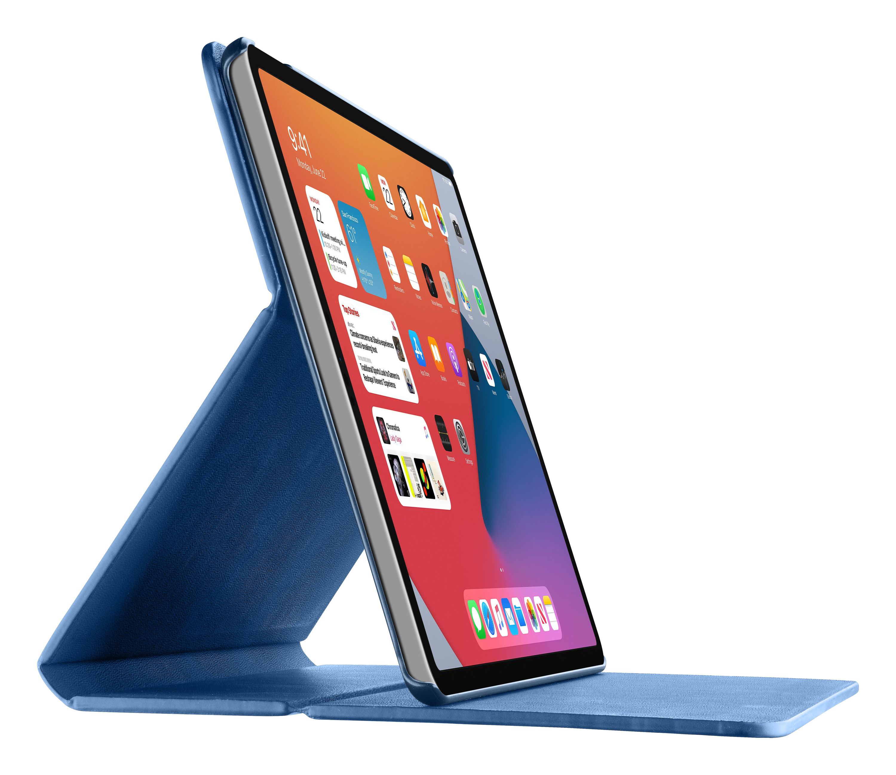 iPad Air 10,9" (2020), case slim stand, blue