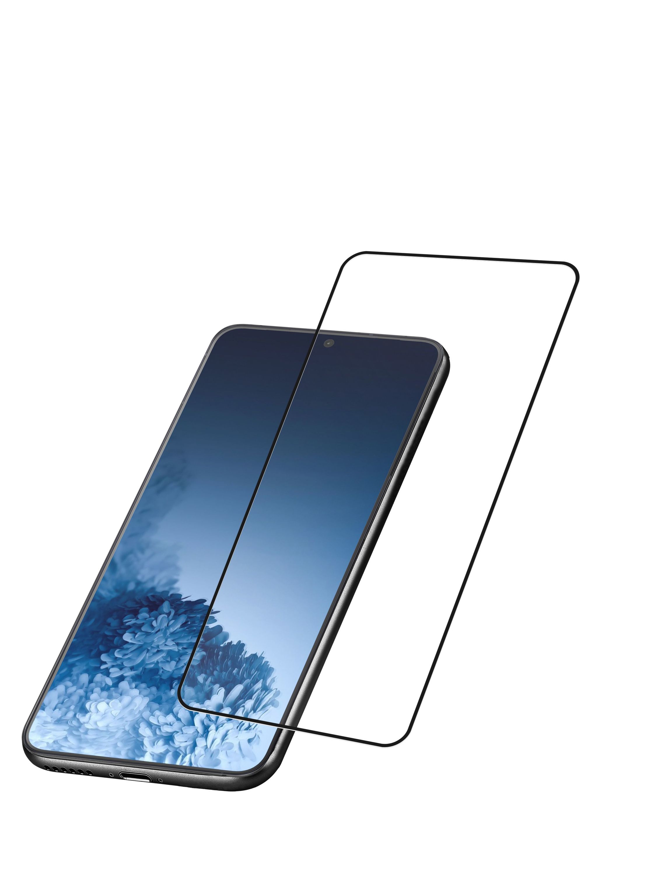 Samsung Galaxy S21, prot. d'cran verre tremp capsule, noir