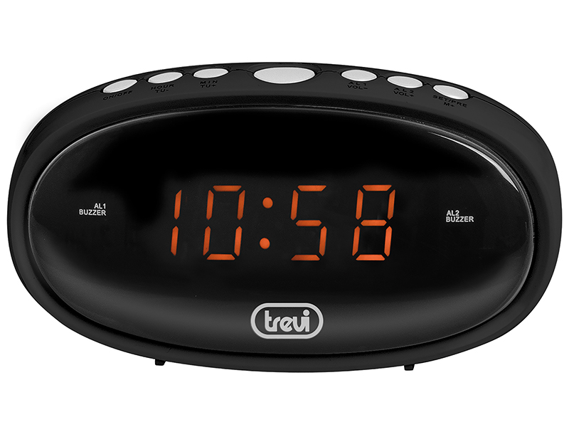 EC-880, alarm clock double alarm, black