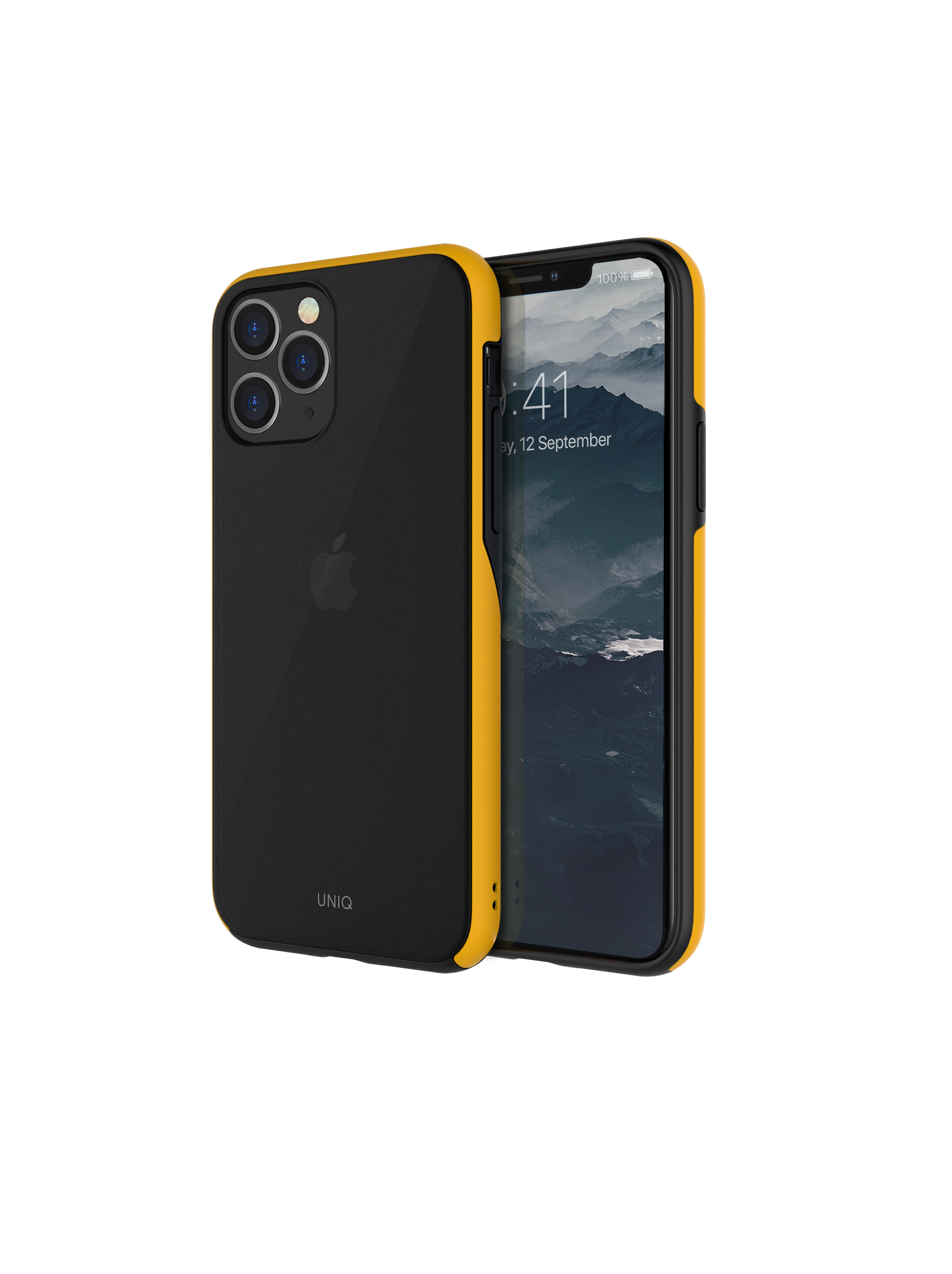 iPhone 11 Pro, housse vesto hue, noir/jaune