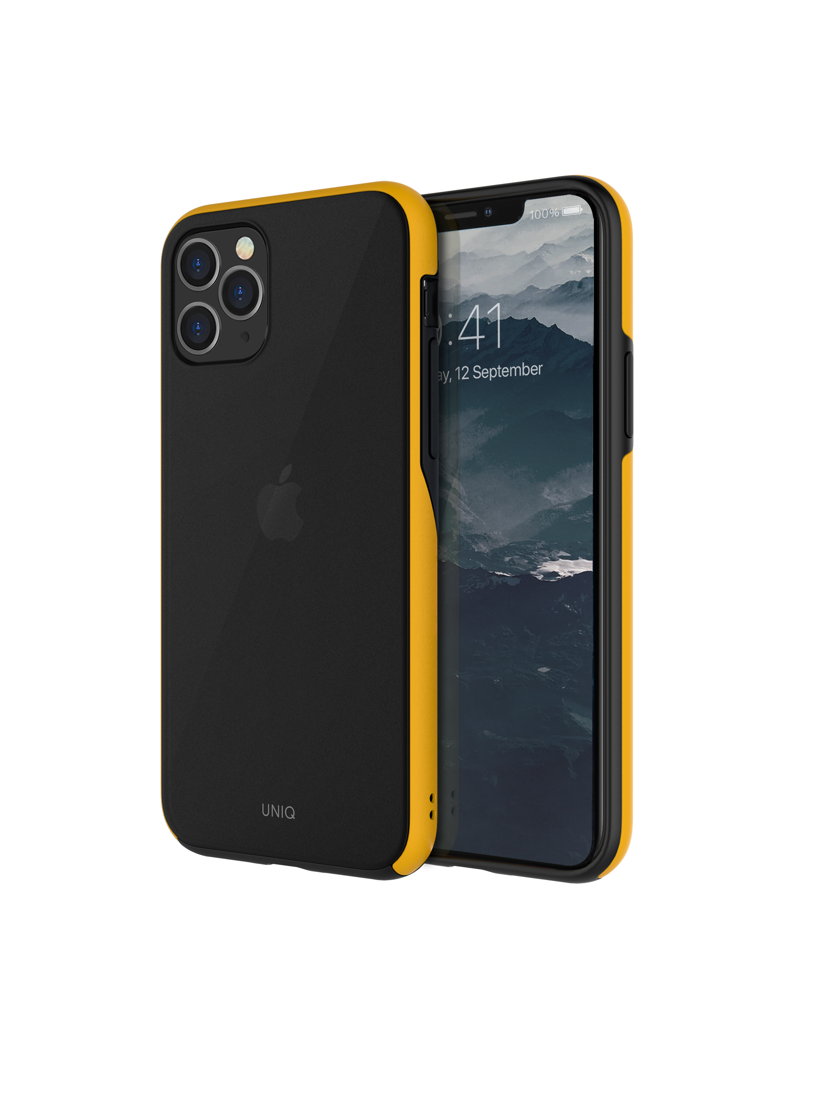 iPhone 11 Pro Max, hoesje vesto hue, zwart/geel
