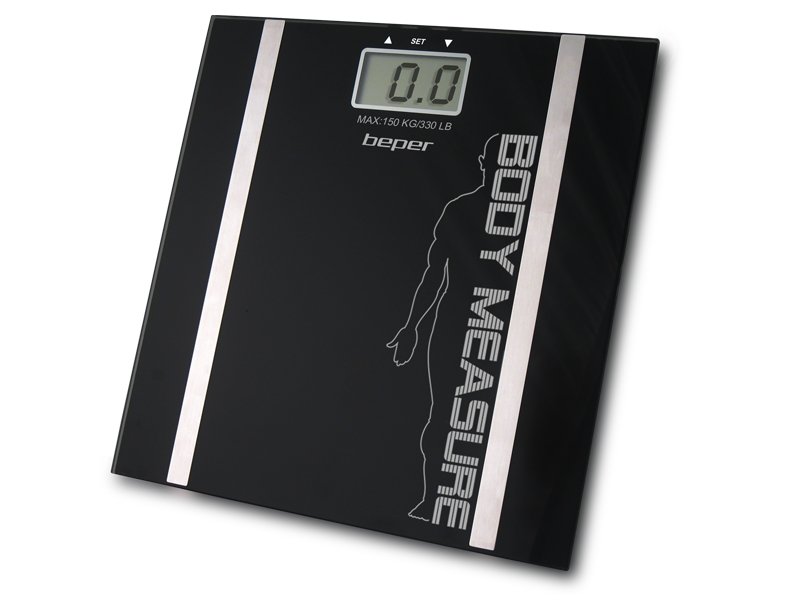 40.808A, electronic persons scale with body analysis, 10 memories, black