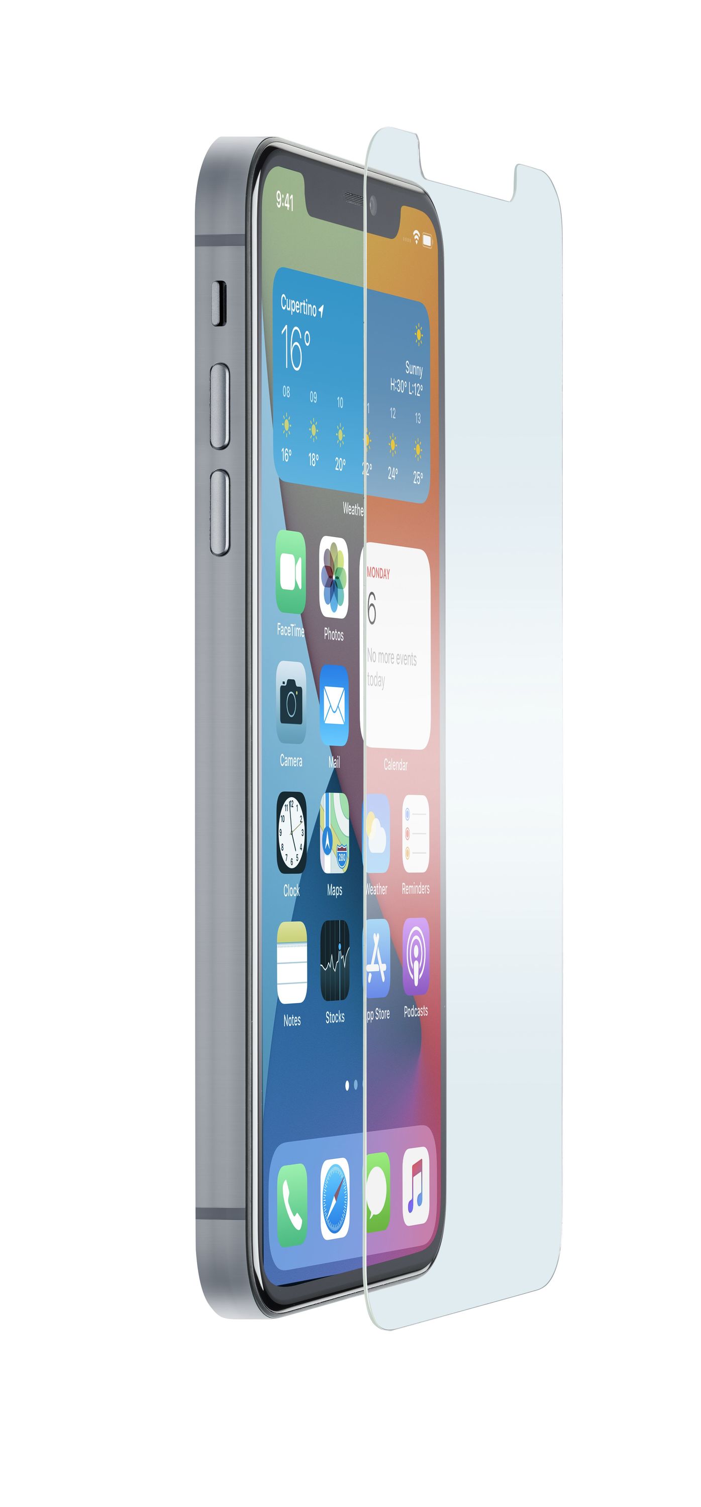 iPhone 12/12 Pro, prot. d'cran verre tremp anti lumire bleue, transparent