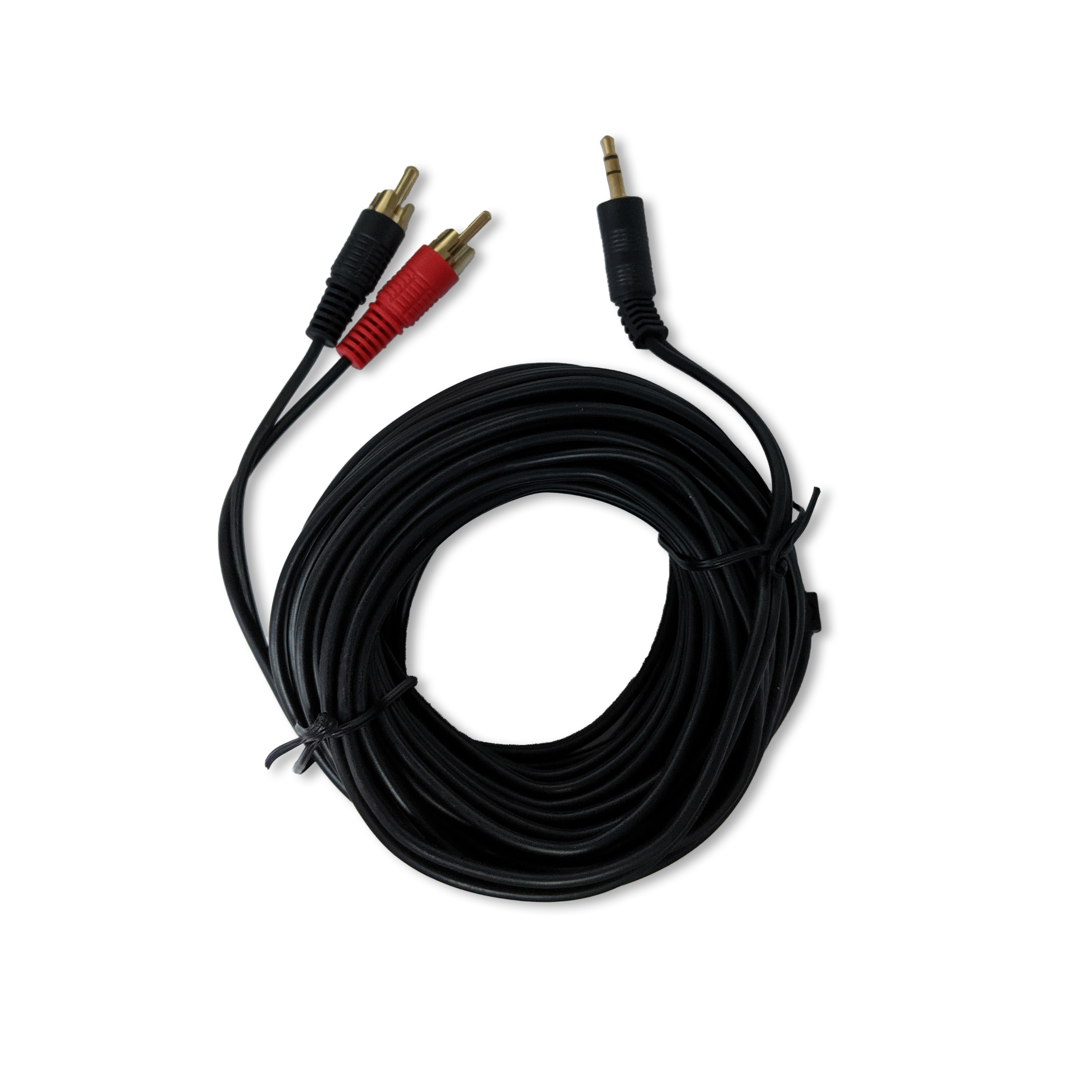 01255, phono to 3.5mm jack cable 10m, black