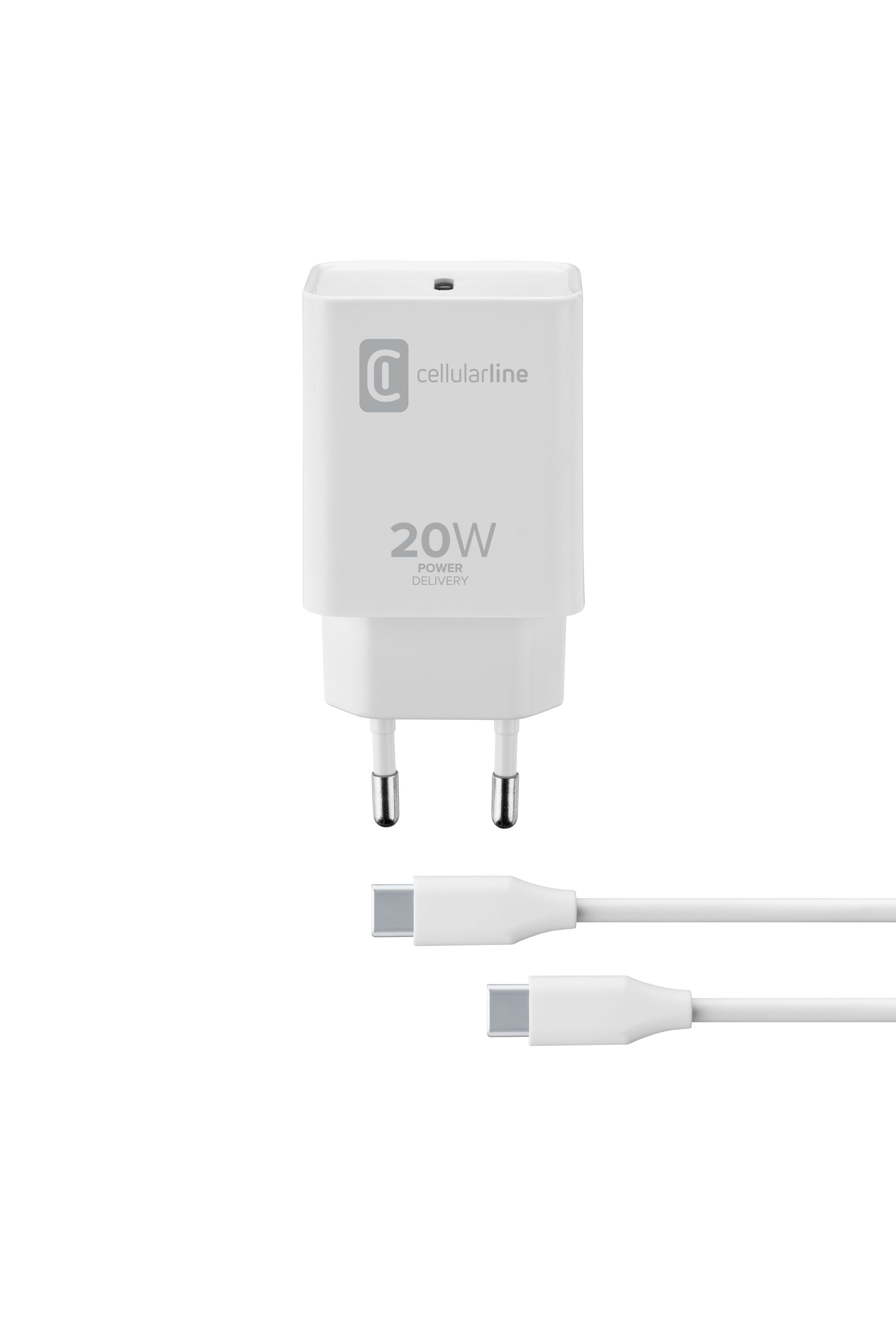 Travel charger kit, 20W PD usb-c to usb-c, white