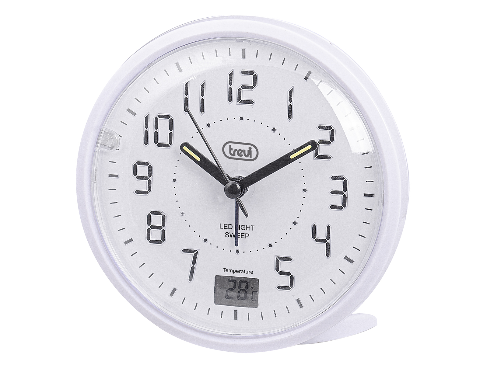 SL-3P27, radio controlled clock + temperature 110mm x 110mm, white