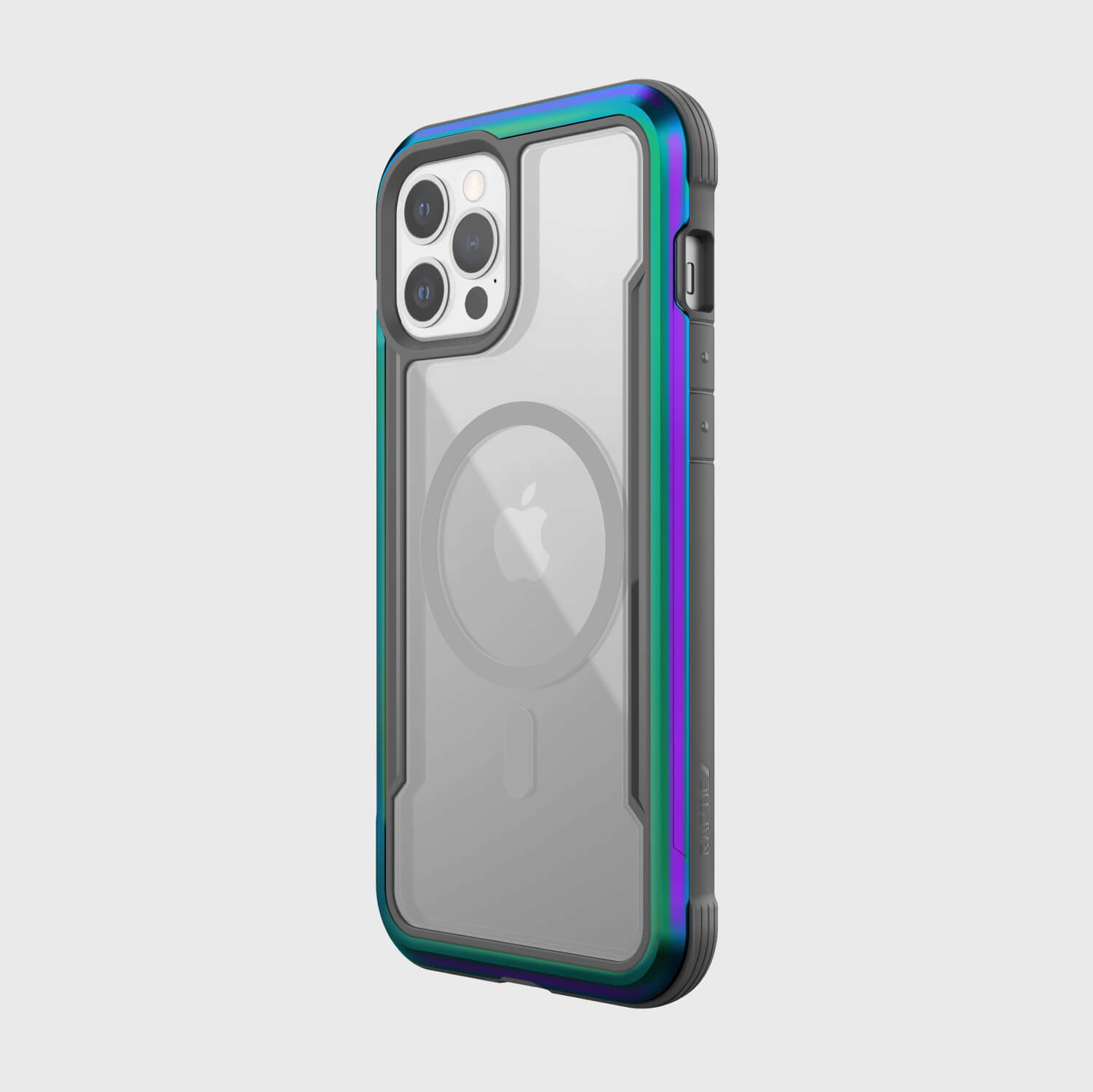 iPhone 12 Pro Max, case Raptic Shield Pro MagSafe, antimicro, iridescent