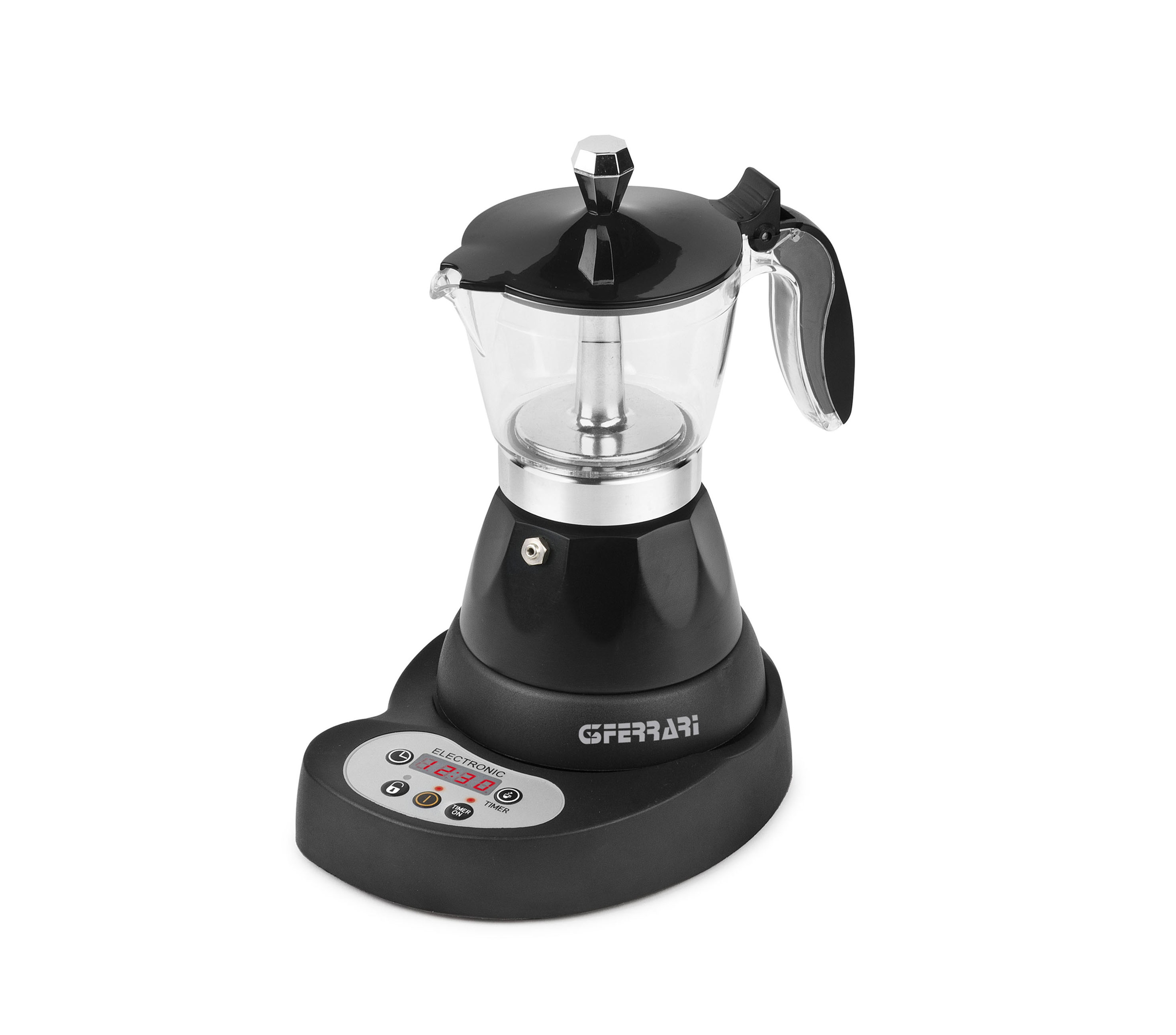 G1004500, Risveglio Espresso, Italian coffee maker, timer, black