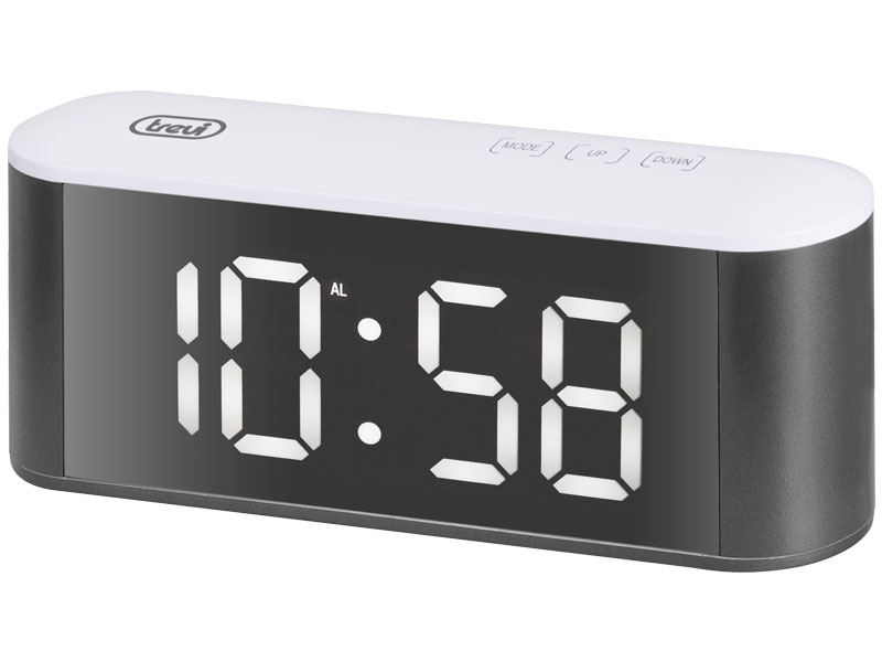 EC-883-BL, alarm clock big display, white