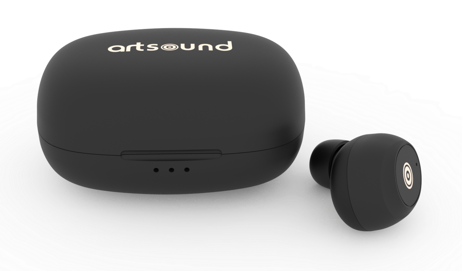 BRAINWAVE01, true wireless earbuds, zwart
