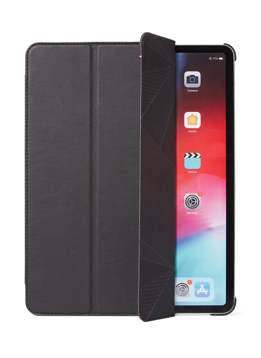 iPad Pro 11" (2021/2020)/iPad Air (4th gen), leather slim cover, zwart