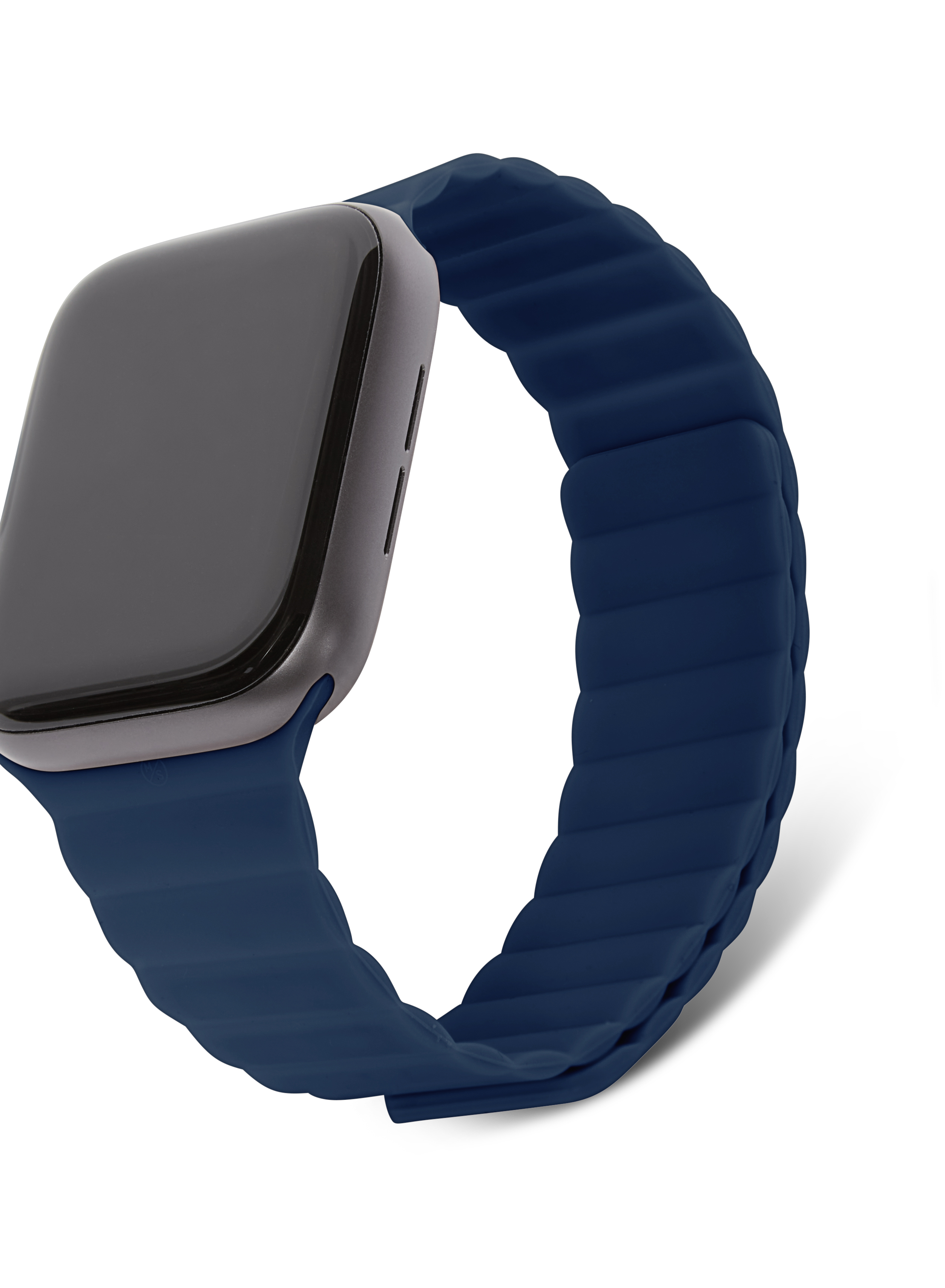 Apple watch 44mm/42mm, silicone magnetic traction strap, matte navy