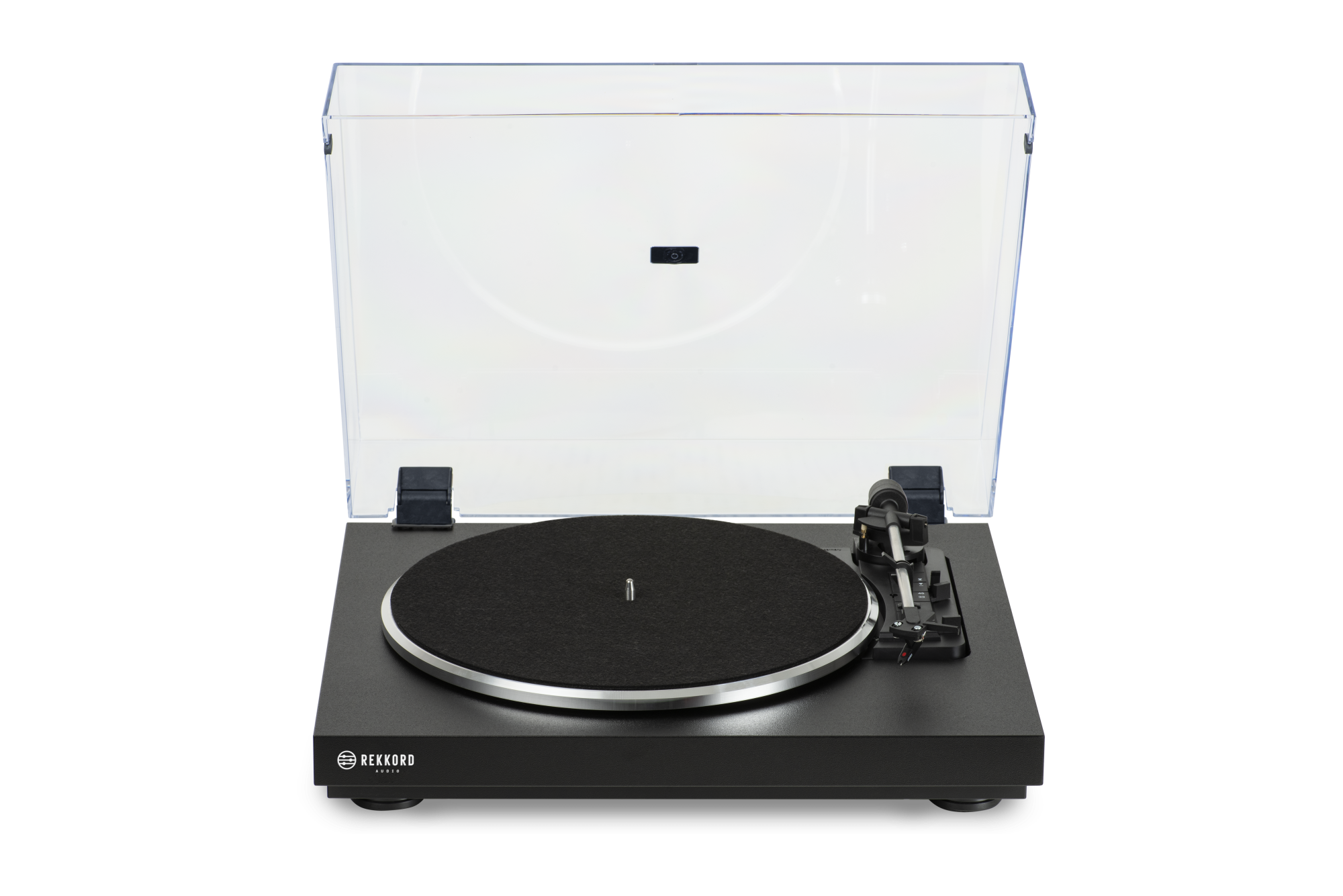 F110P, Full-automatic pre-amplified turntable, OM10 cartridge, black