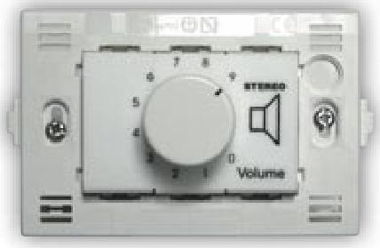 TNW-VOL100V, volume control "bTicino" + cover, 100V, 50W, wh