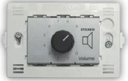 TNS-VOL100V, volume control "bTicino" + cover, 100V, 50W, gr